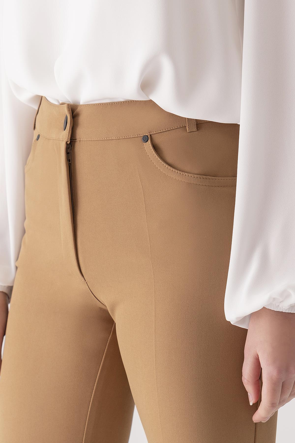 Dar Kesim Yüksek Bel Pantolon