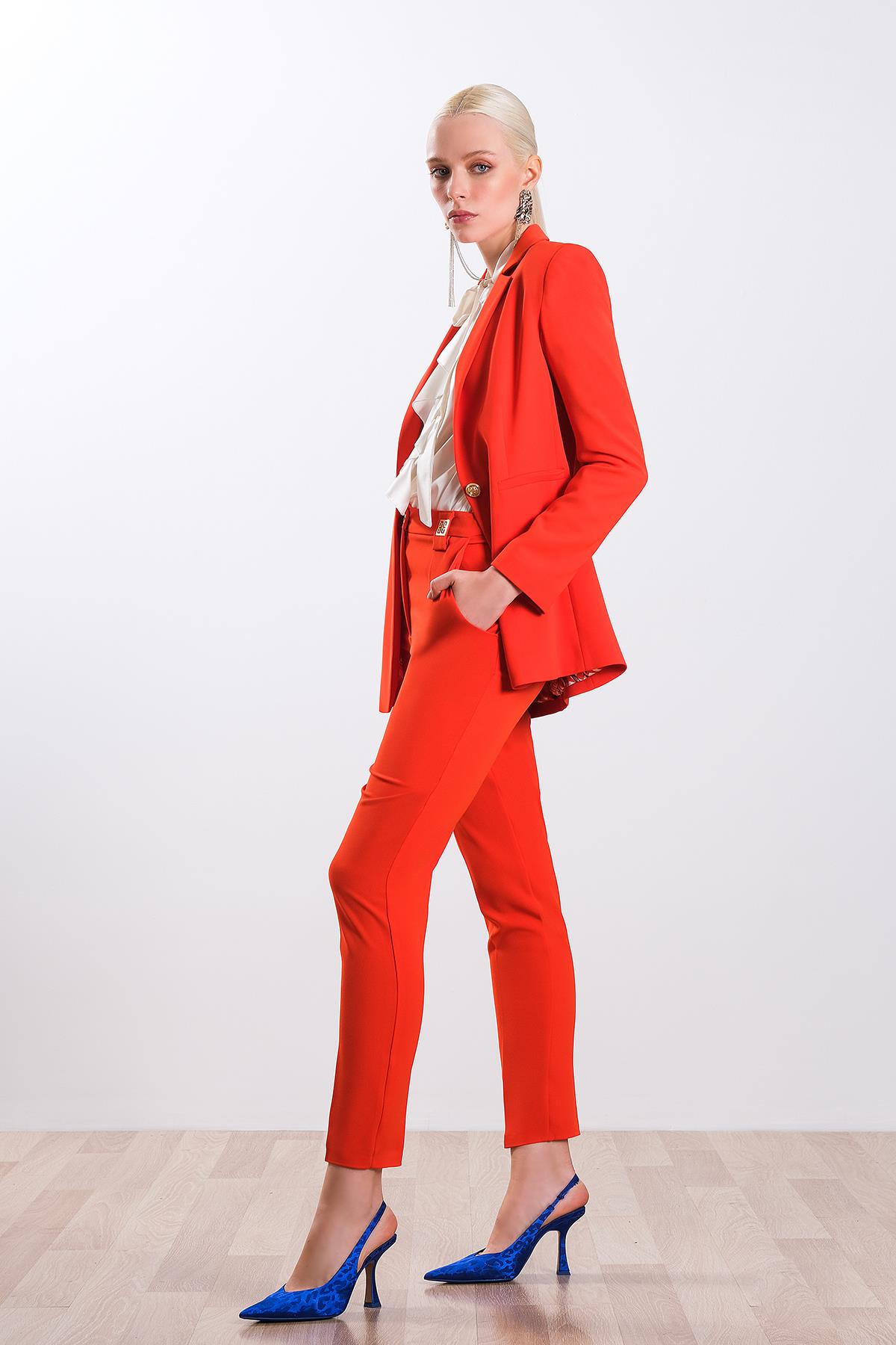 Dar Kesim Yüksek Bel Pantolon