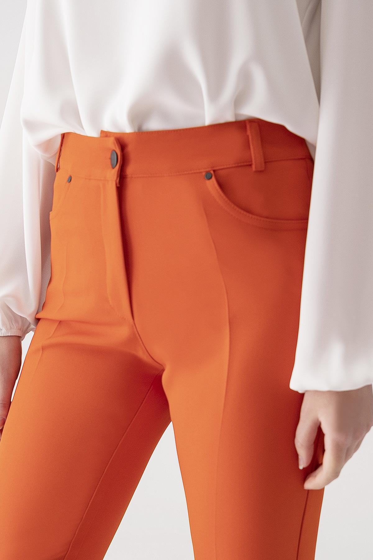 Dar Kesim Yüksek Bel Pantolon