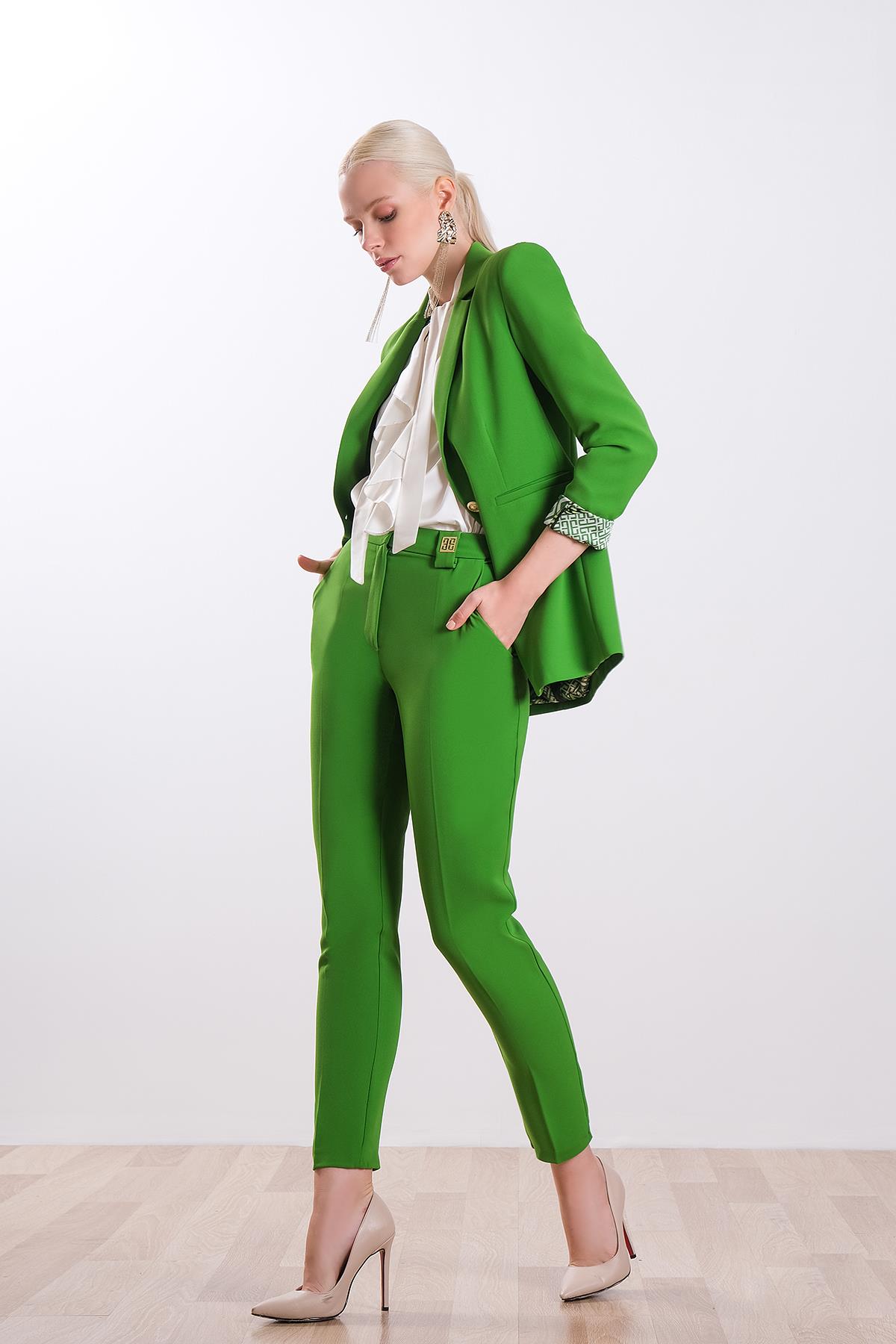 Dar Kesim Yüksek Bel Pantolon