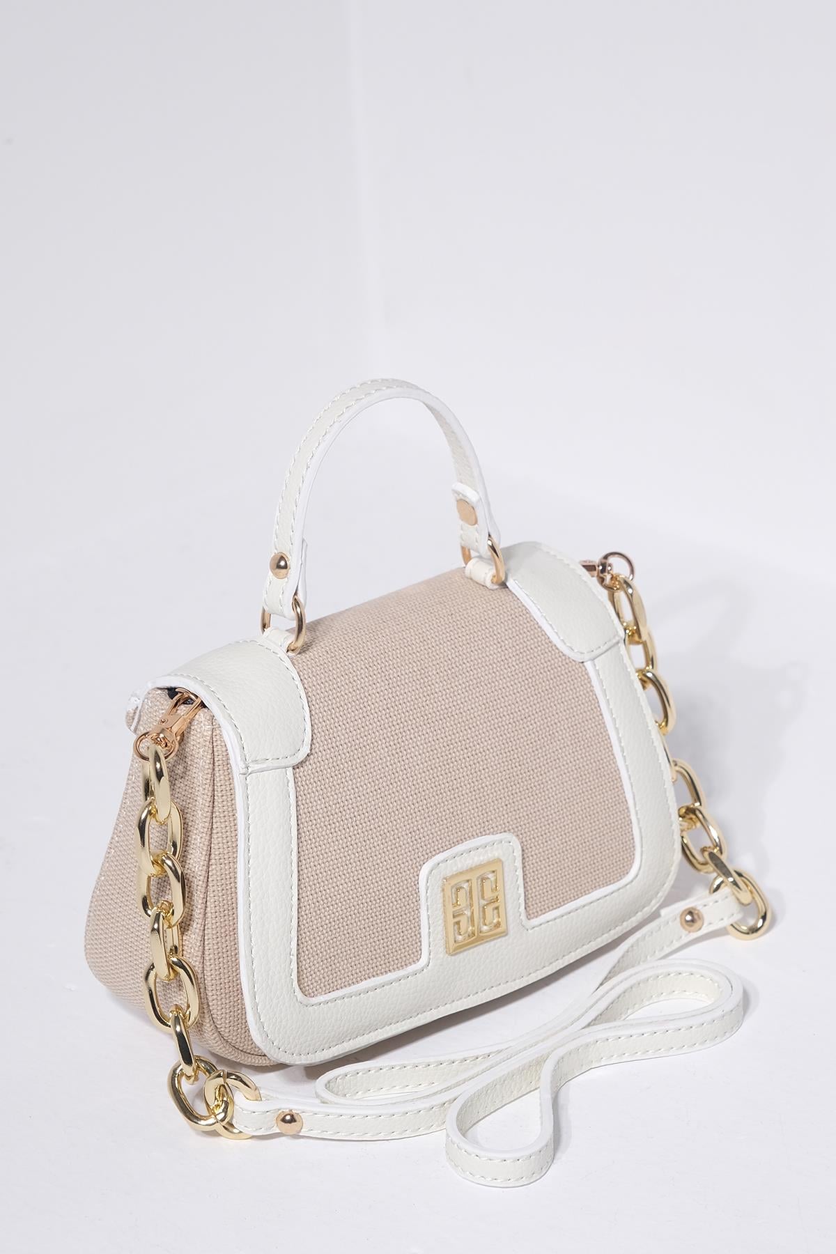 Deri Garnili Uzun Askı Alternatifli  Kadın El ve Omuz çanta