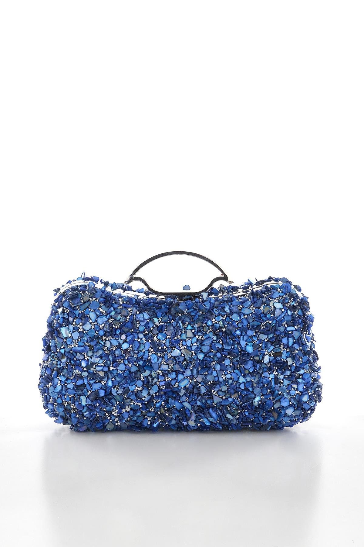 Doğal Taşlı Zincir Askılı Şık Abiye Çanta