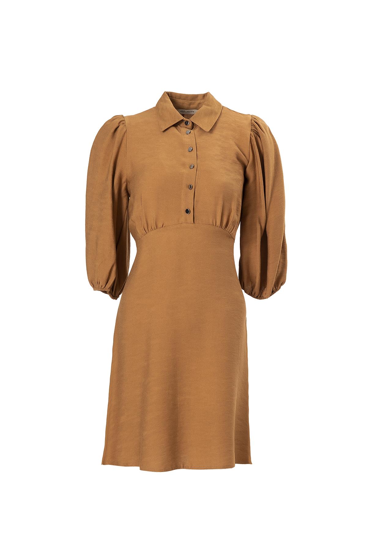 Düğme Detaylı Elbise