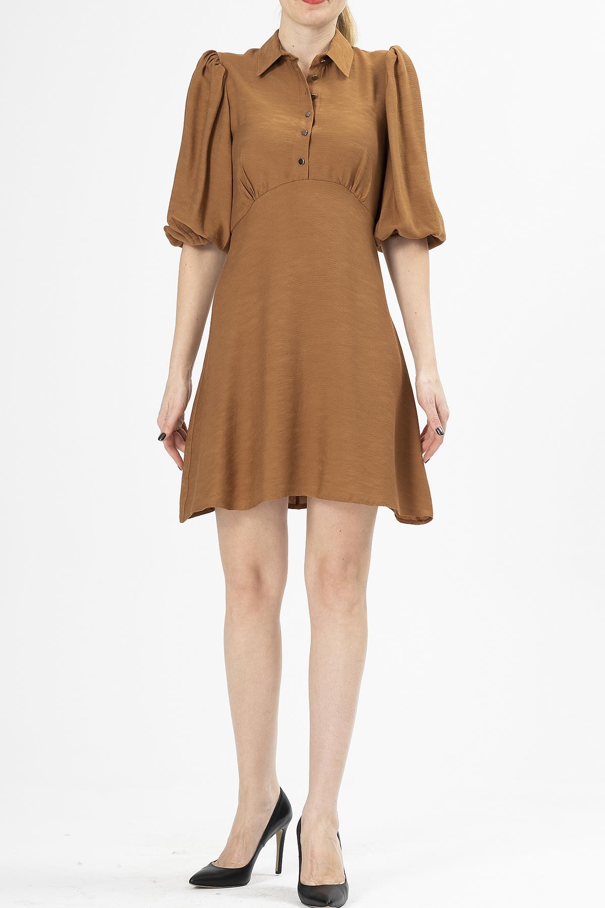 Düğme Detaylı Elbise