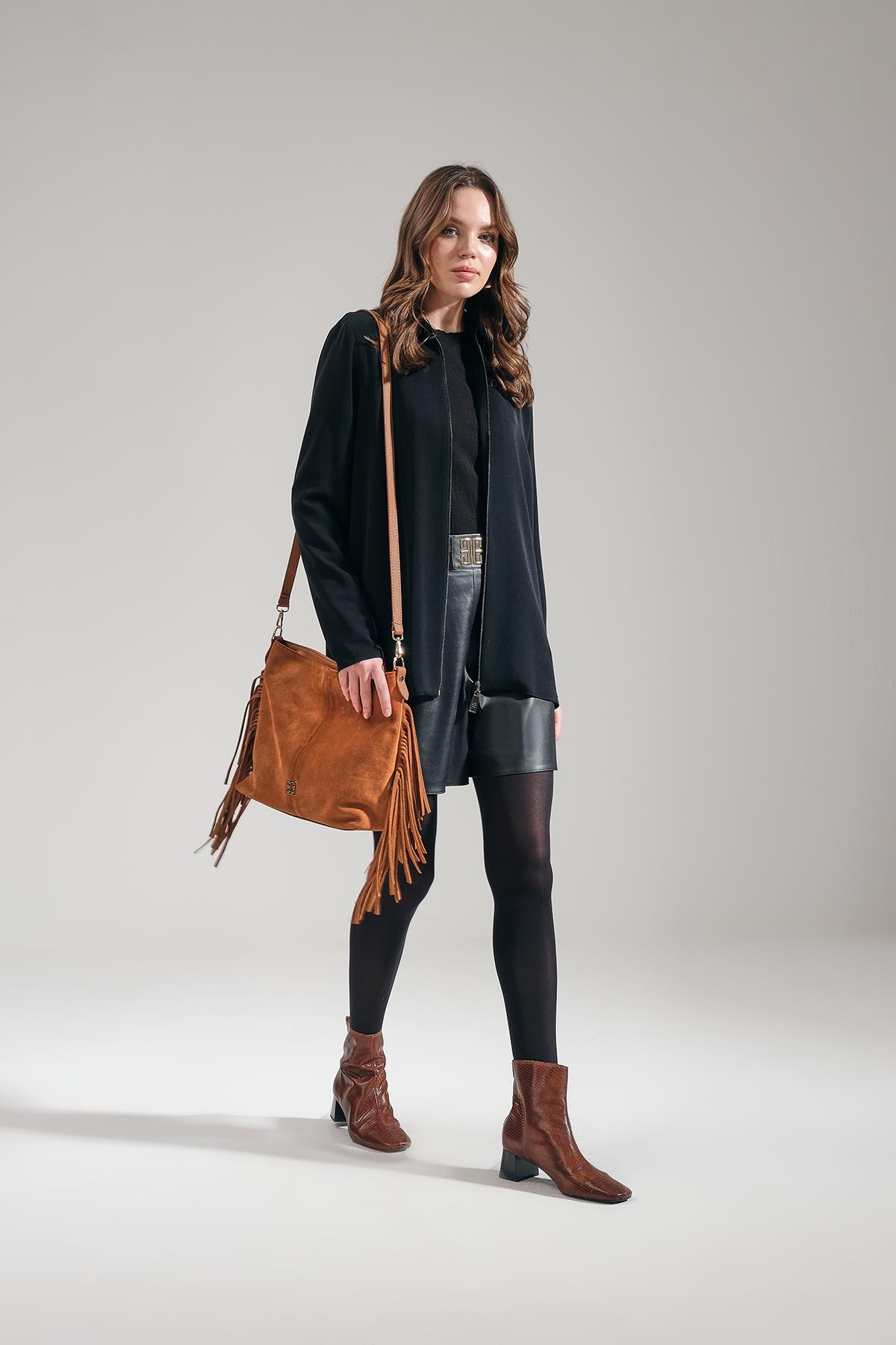 Fermuar Detaylı Ceket