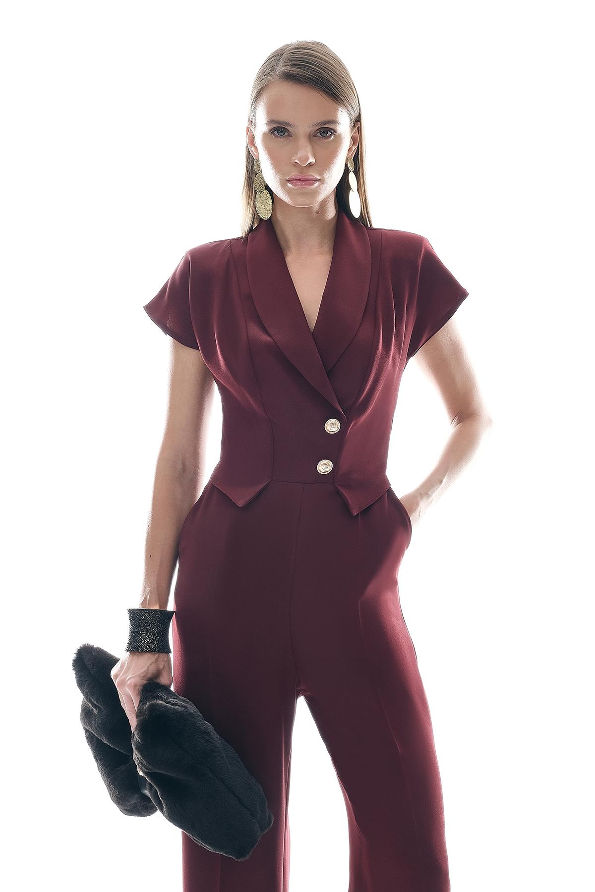 Gold Düğmeli Tulum