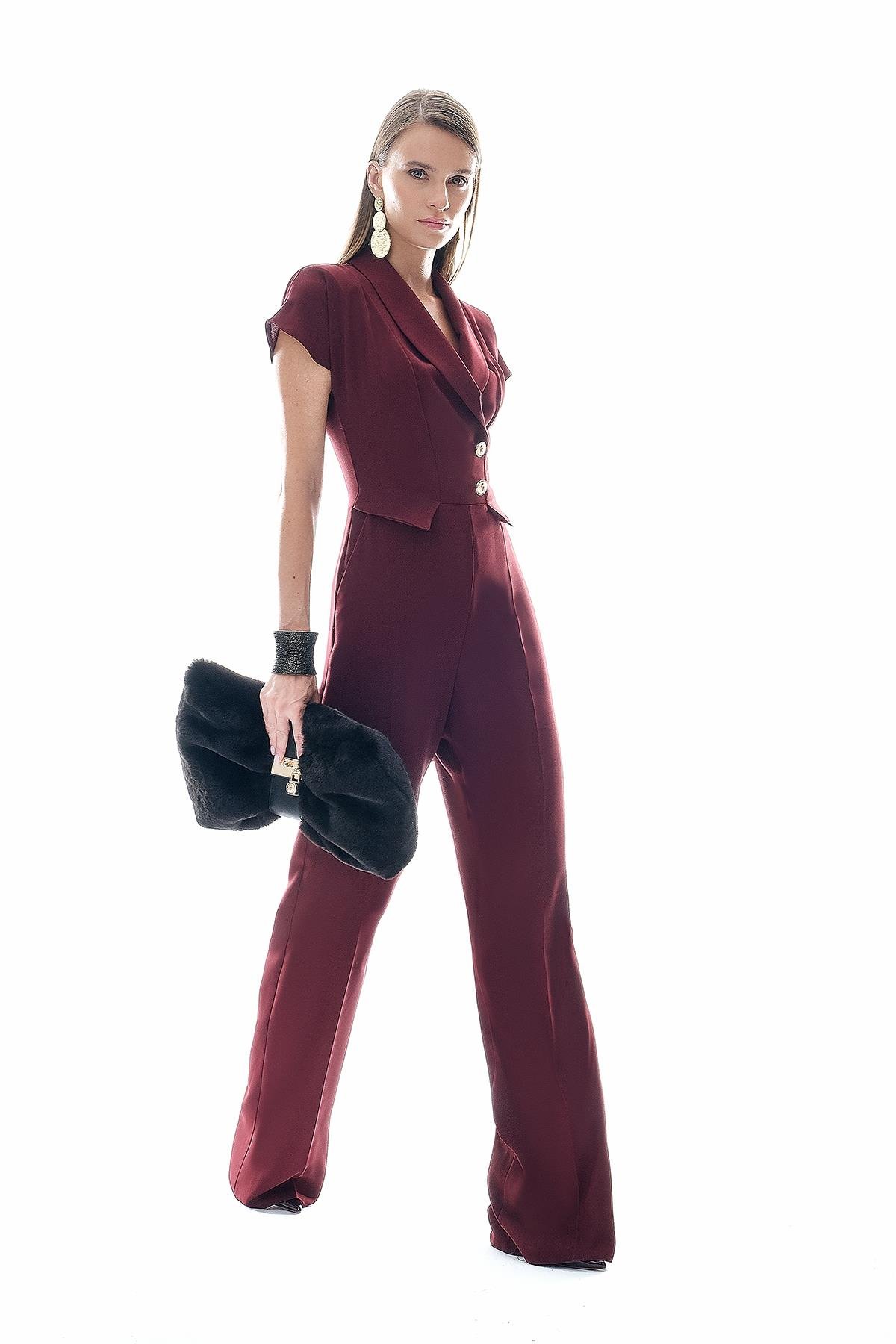 Gold Düğmeli Tulum