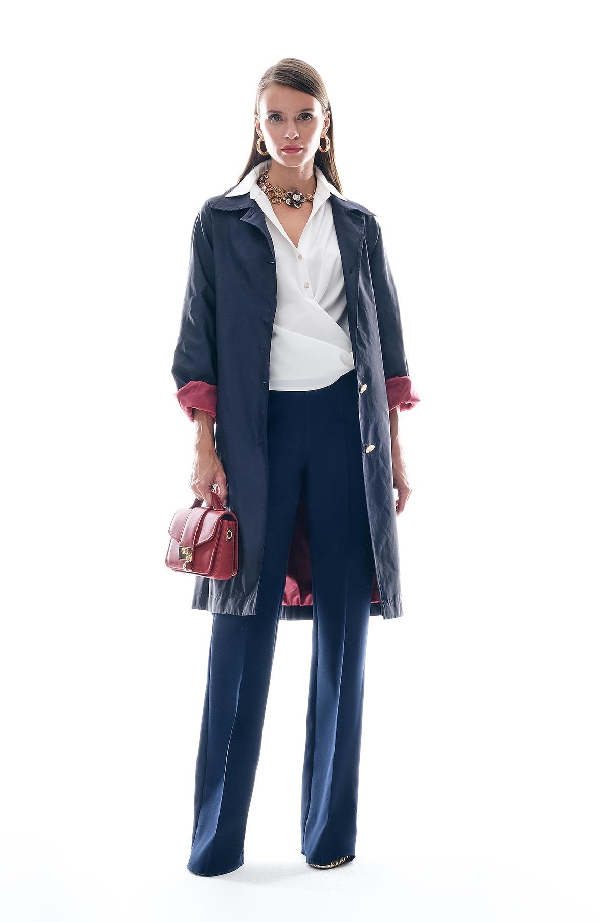 Gold Düğmeli Renkli Astarlı Ceket