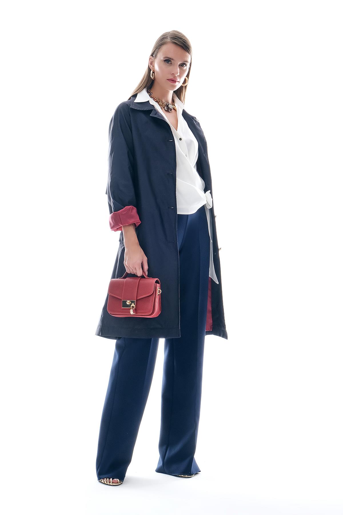 Gold Düğmeli Renkli Astarlı Ceket