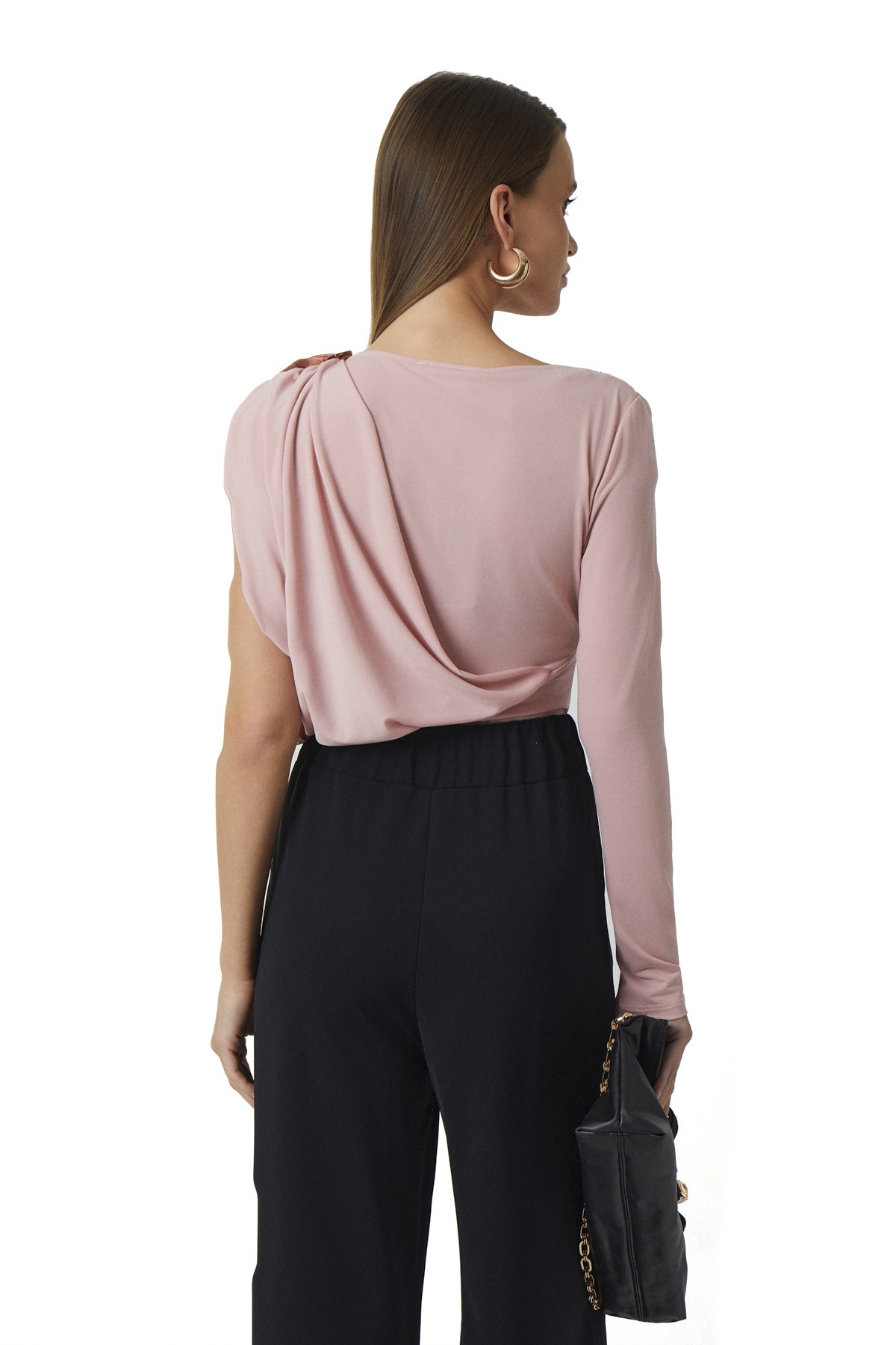 Gold Toka Detaylı Bol Paça Pantolon