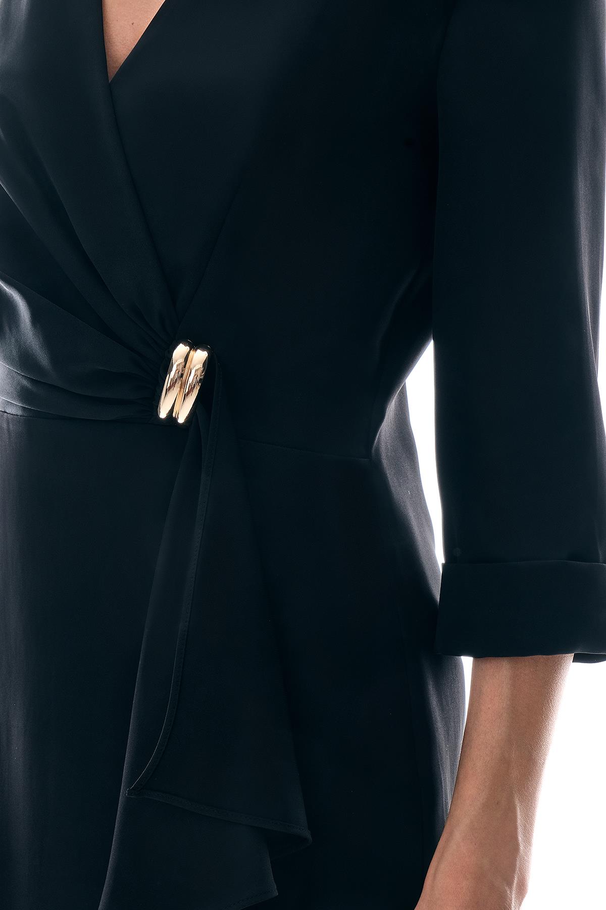 Gold Tokalı Truvakar Kol Elbise