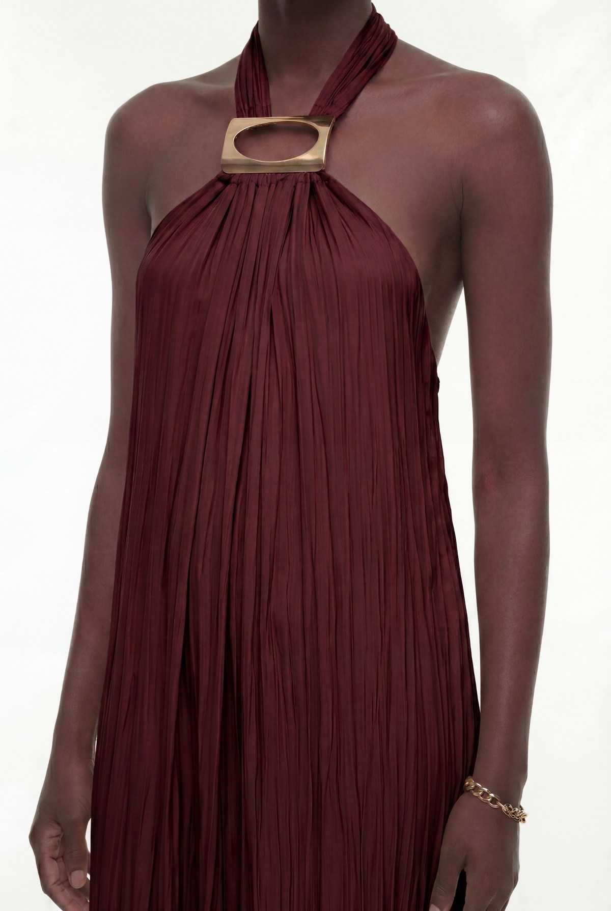 Halter Yaka Bağlamalı Elbise