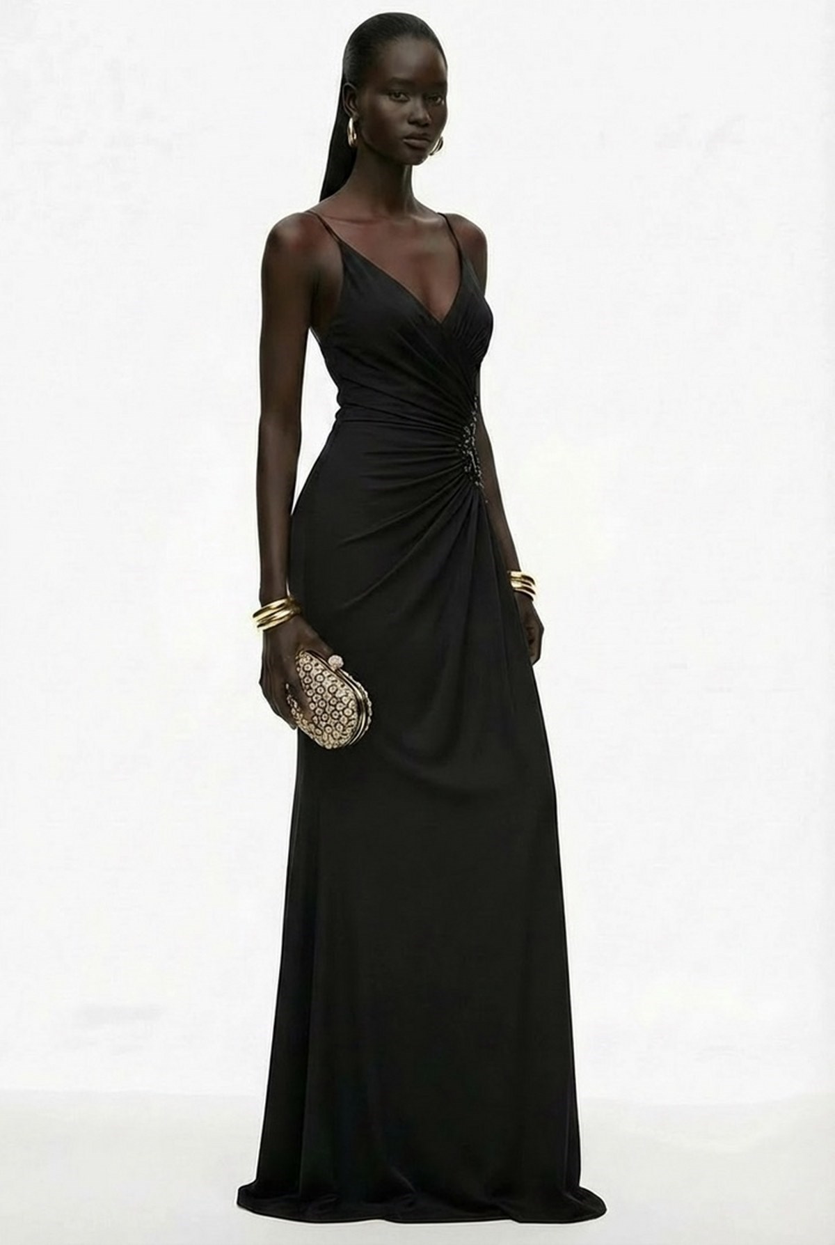 Işıltılı Bel Detaylı Elbise