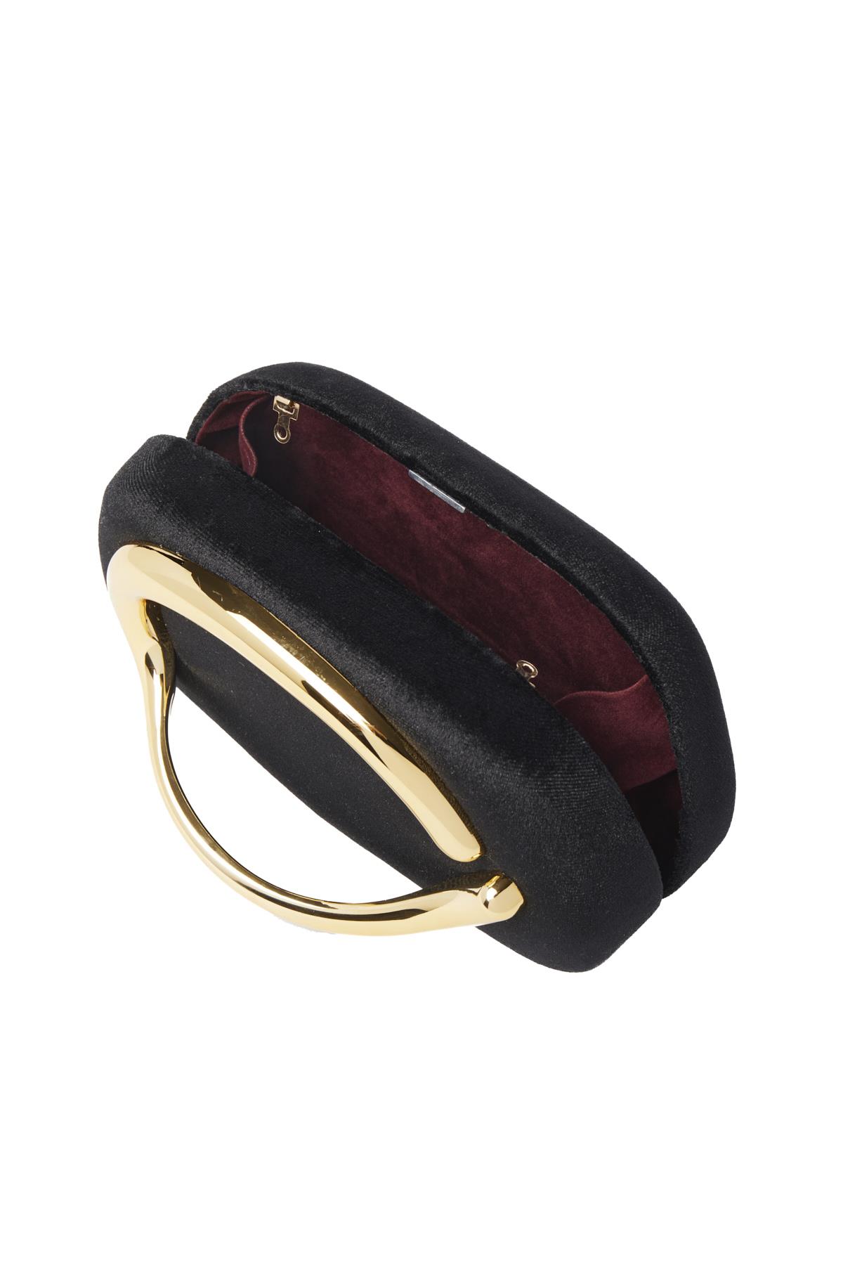 Kadife, Metal Aksesuarlı, Gece Çantası