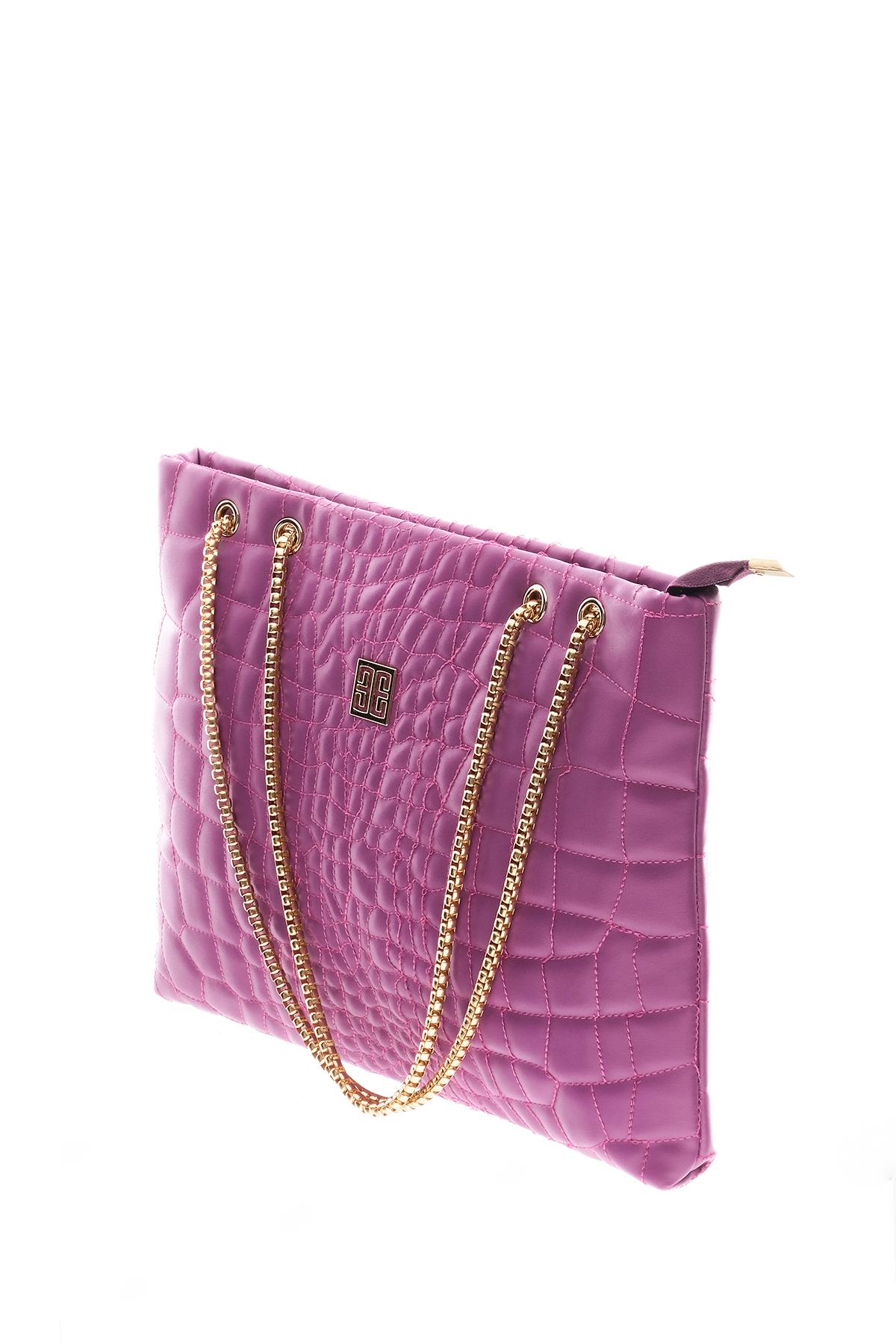 Kapitone Dokulu Zincir Askılı Kuşgözlü Portföy Çanta