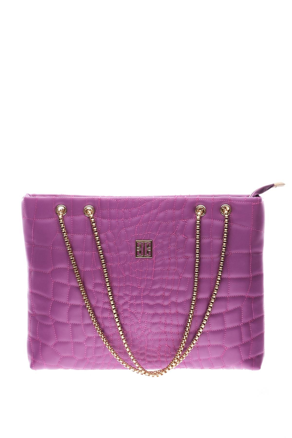 Kapitone Dokulu Zincir Askılı Kuşgözlü Portföy Çanta