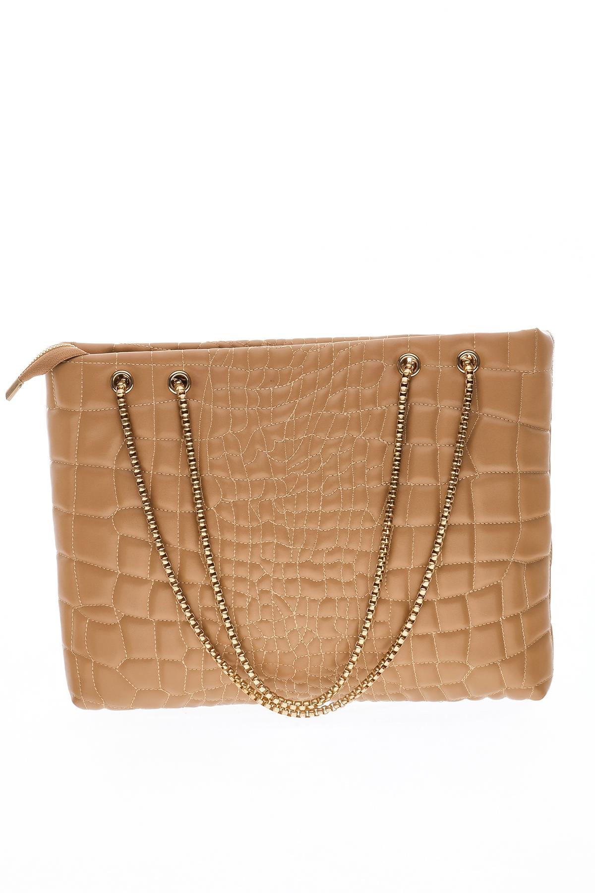 Kapitone Dokulu Zincir Askılı Kuşgözlü Portföy Çanta