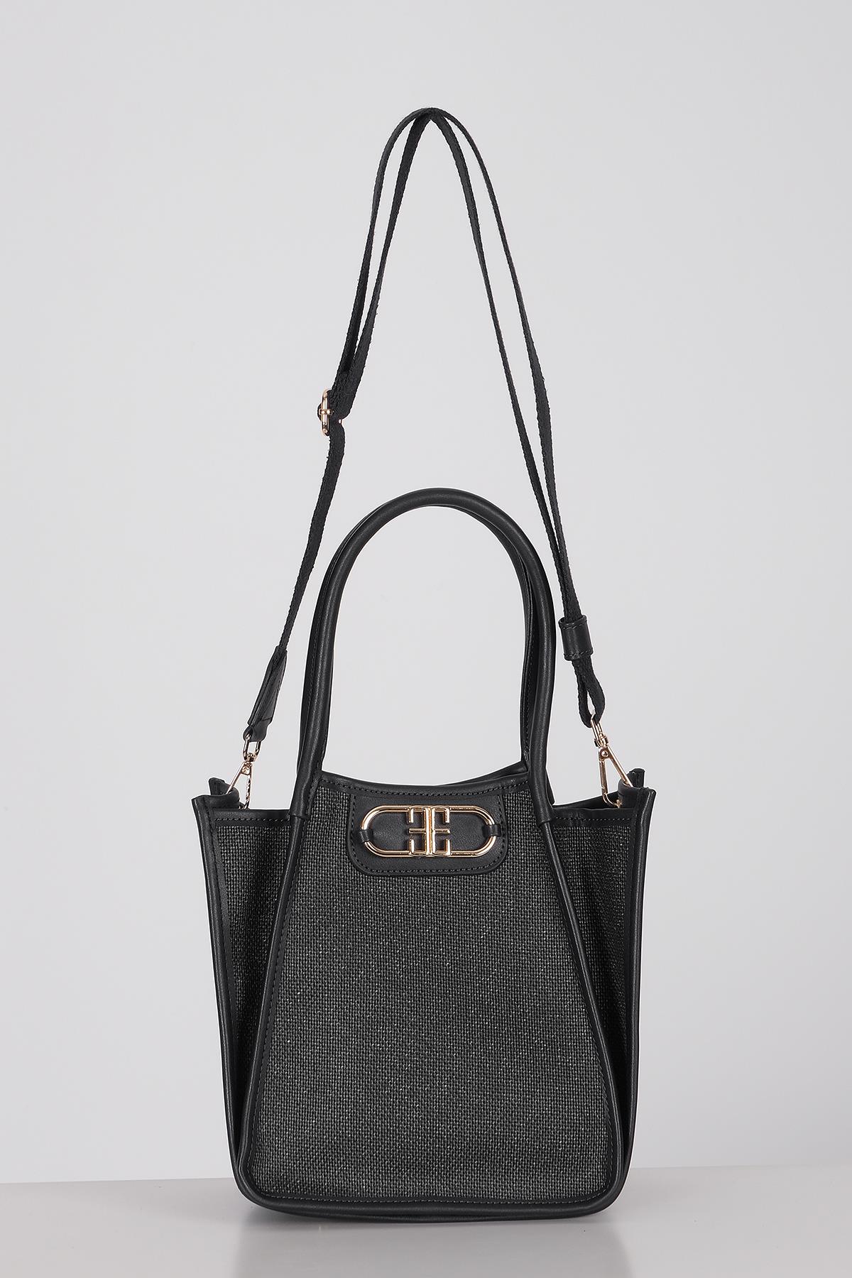 Keten Deri Garnili, Kolonlu, Omuz ,El, Çapraz Askı Alternatifli, Şık Çanta