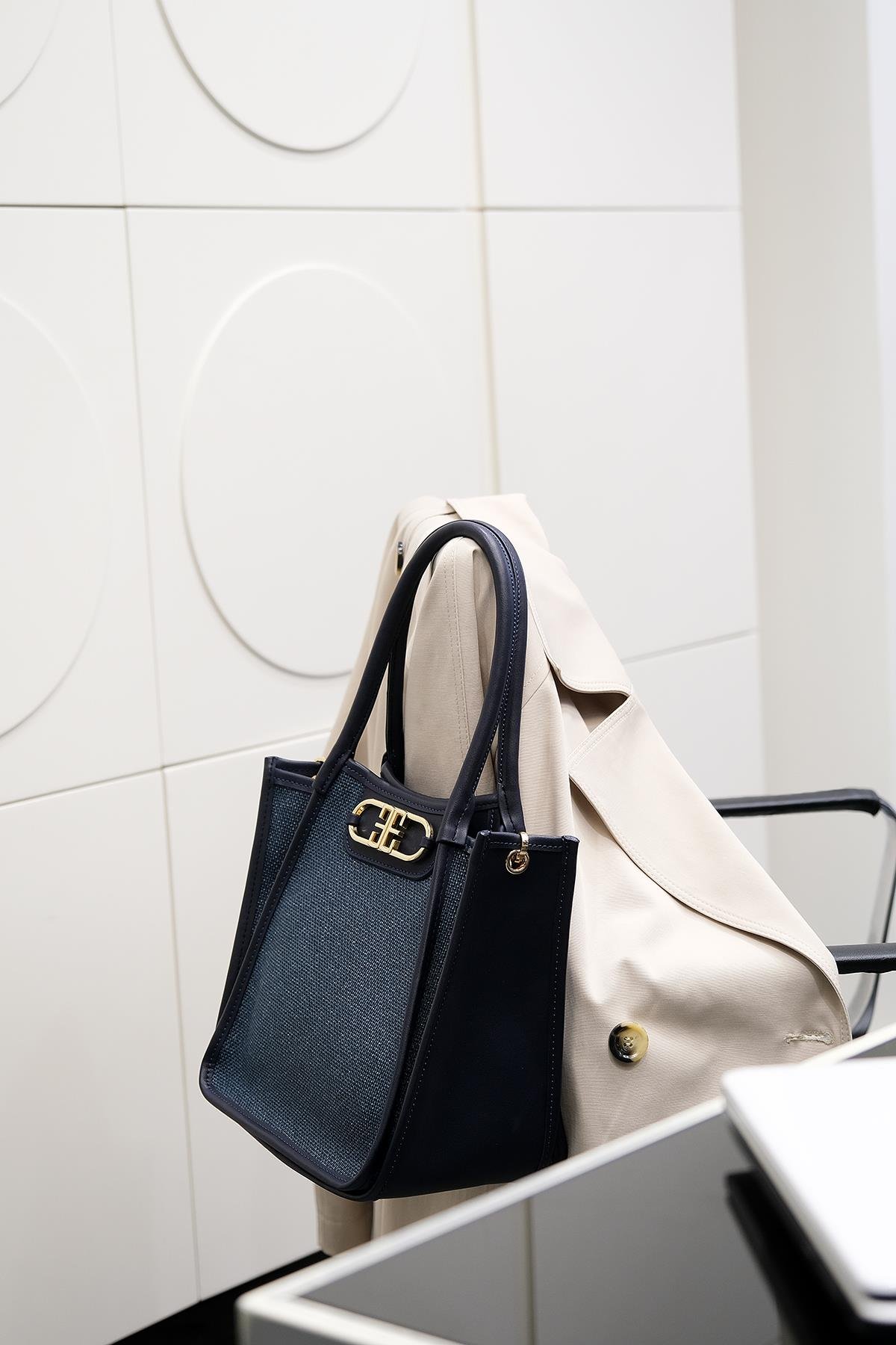 Keten Deri Garnili, Kolonlu, Omuz ,El, Çapraz Askı Alternatifli, Şık Çanta