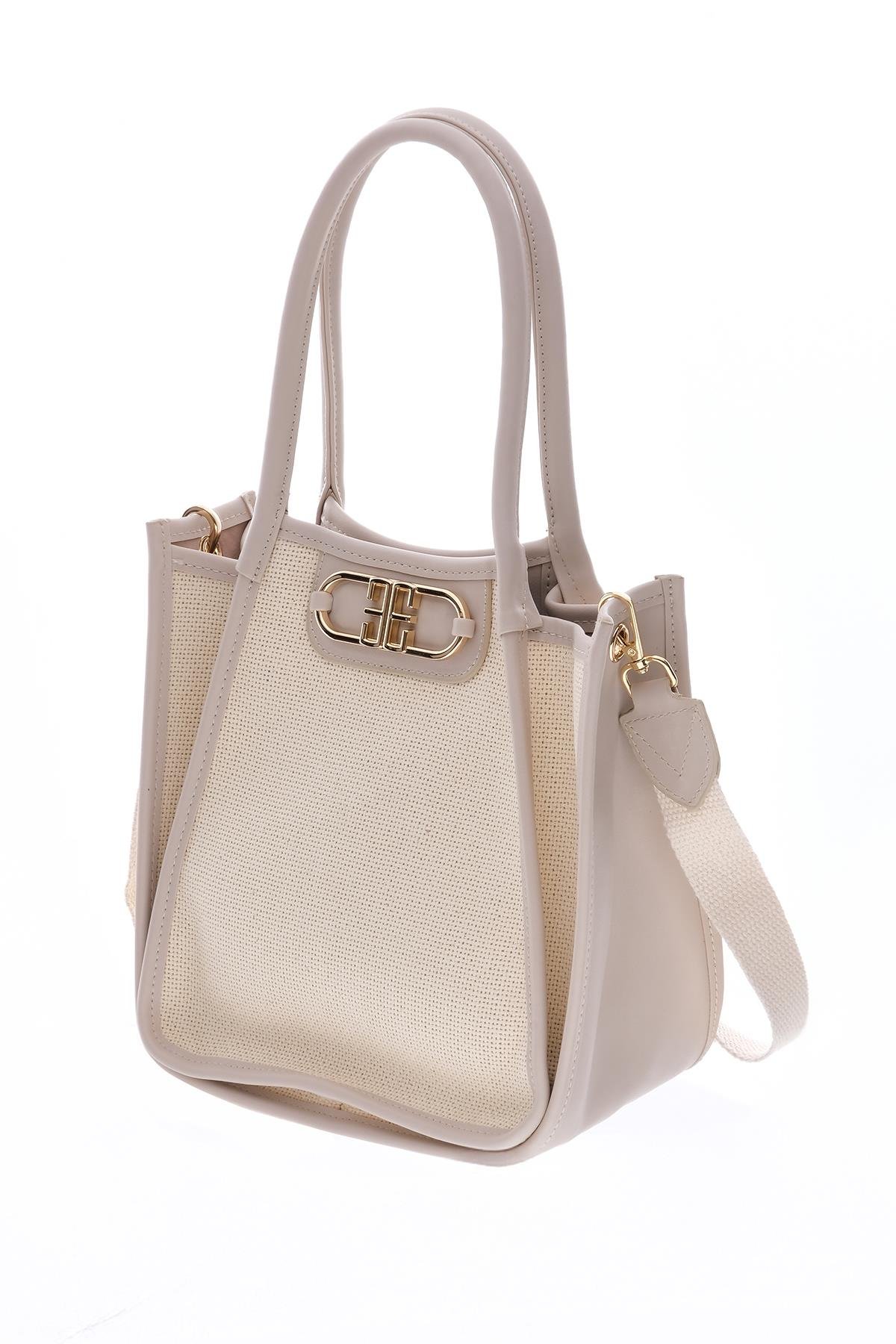 Keten Deri Garnili, Kolonlu, Omuz ,El, Çapraz Askı Alternatifli, Şık Çanta