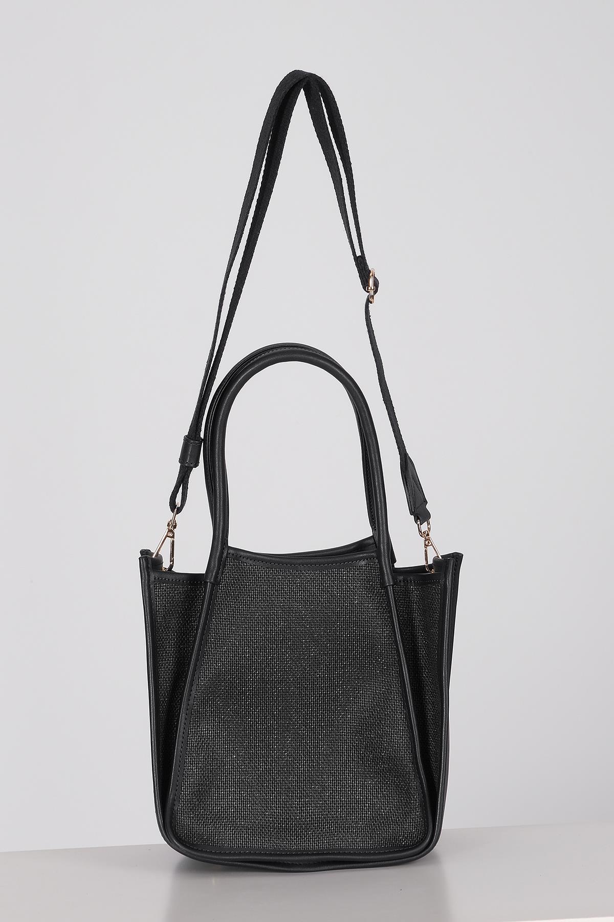 Keten Deri Garnili, Kolonlu, Omuz ,El, Çapraz Askı Alternatifli, Şık Çanta