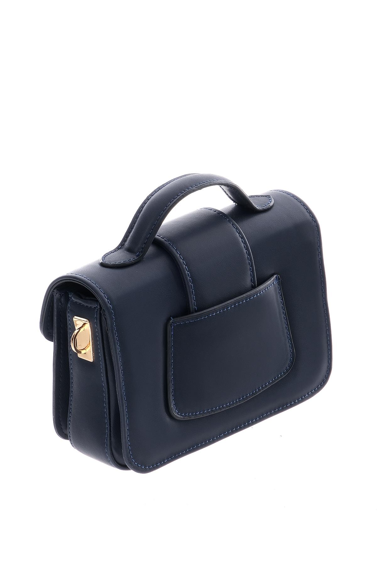 Kilit Aksesuarlı Çok Gözlü El Omuz Çapraz Kullanımlı Çanta