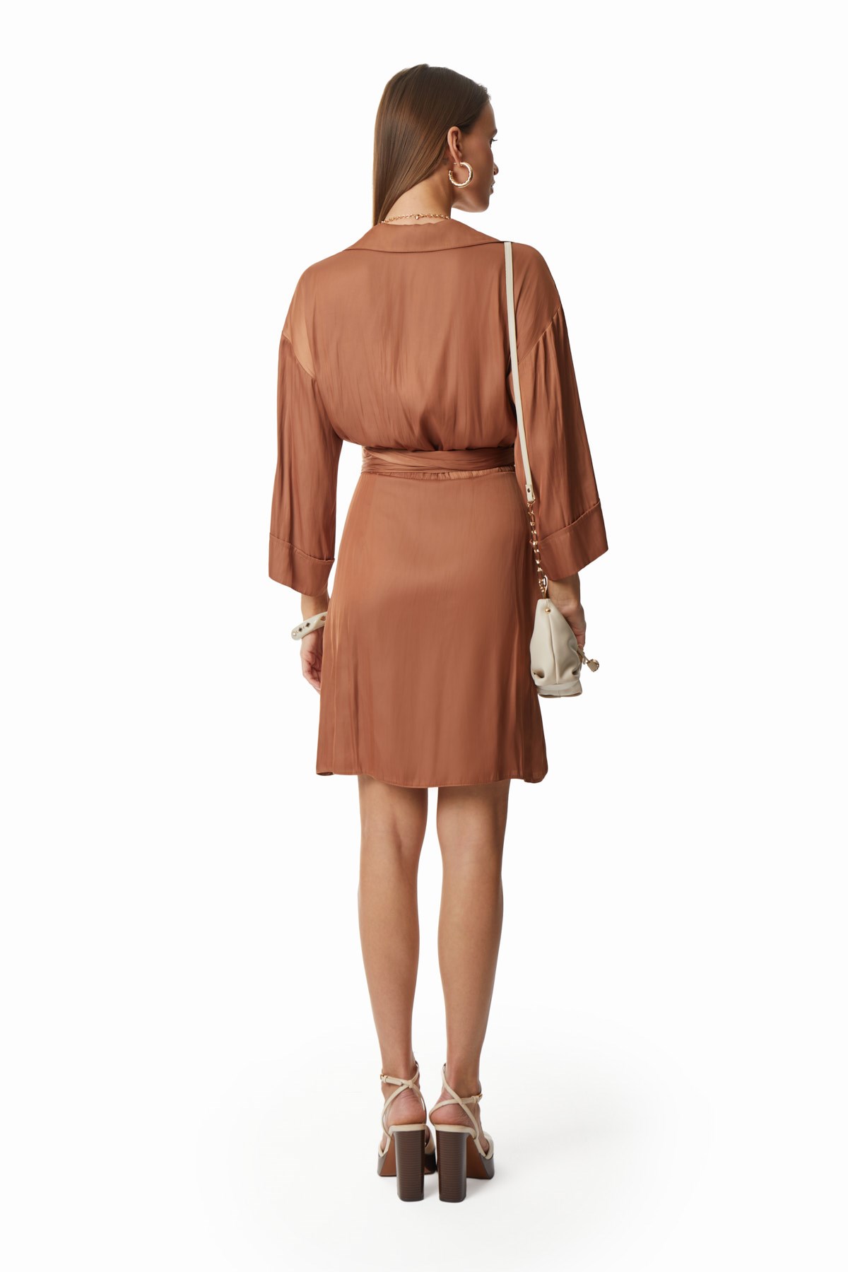 Kruvaze Bağlamalı Elbise