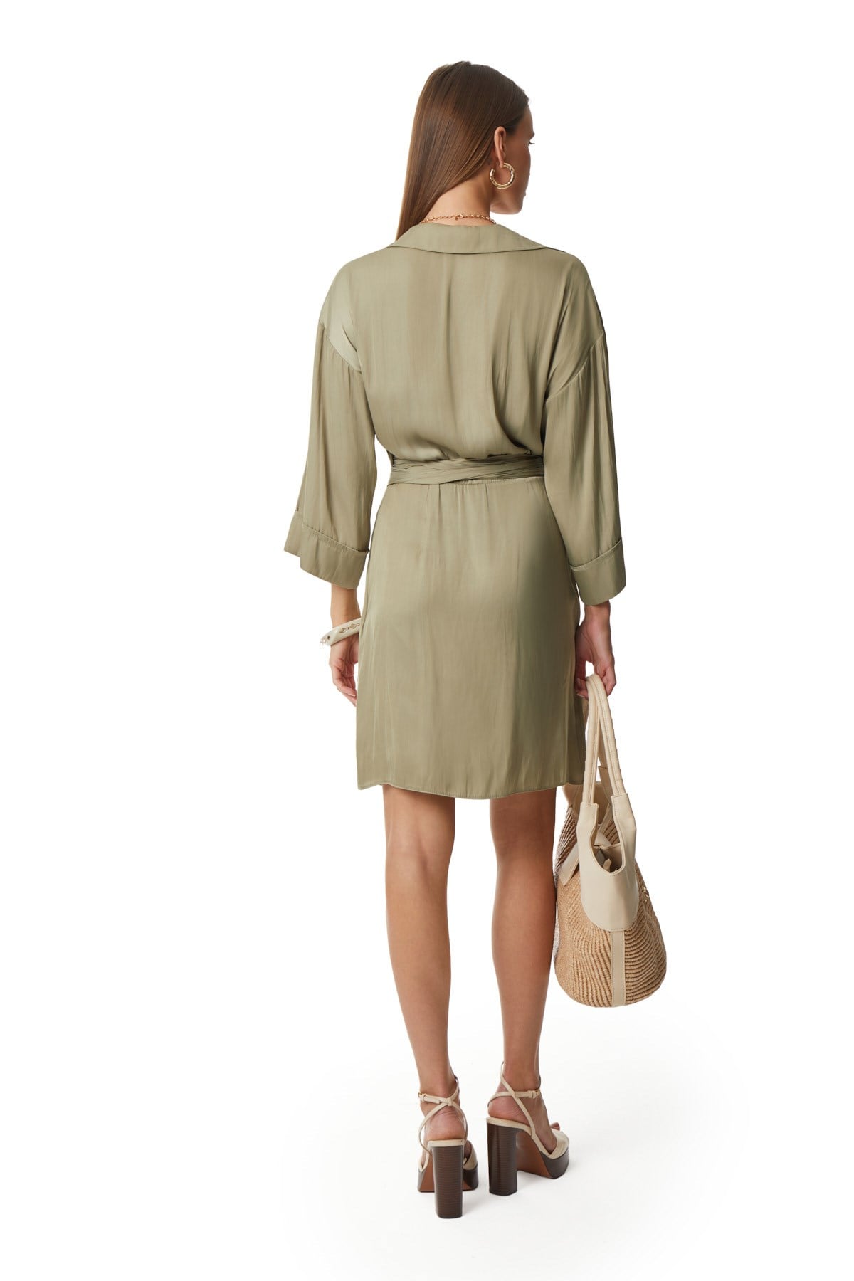 Kruvaze Bağlamalı Elbise