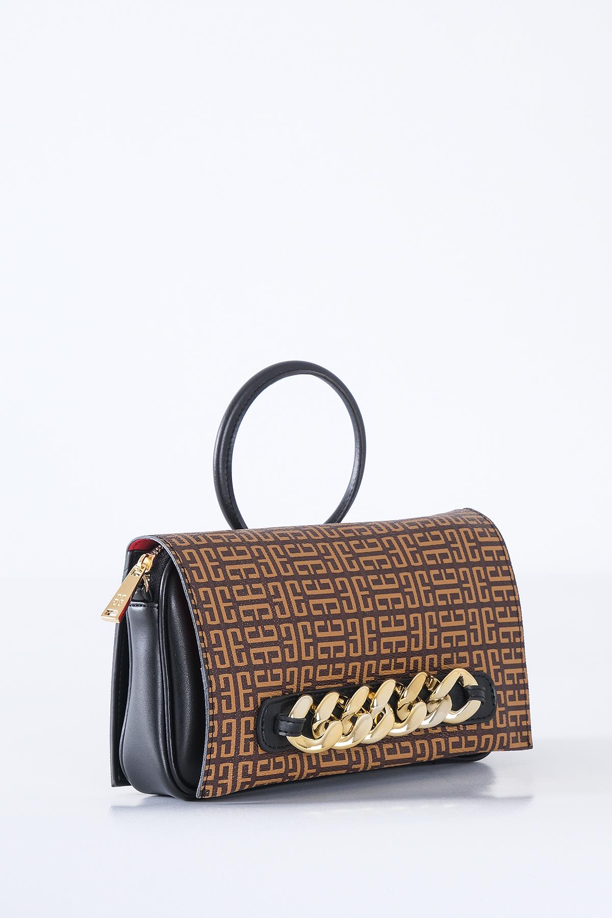 Monogram Desenli Omuz Çantası