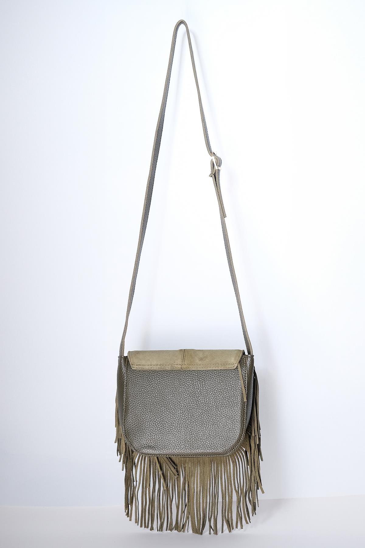 Mumlu Özel Kumaş Kolon Askılı Çift Saplı City Çanta