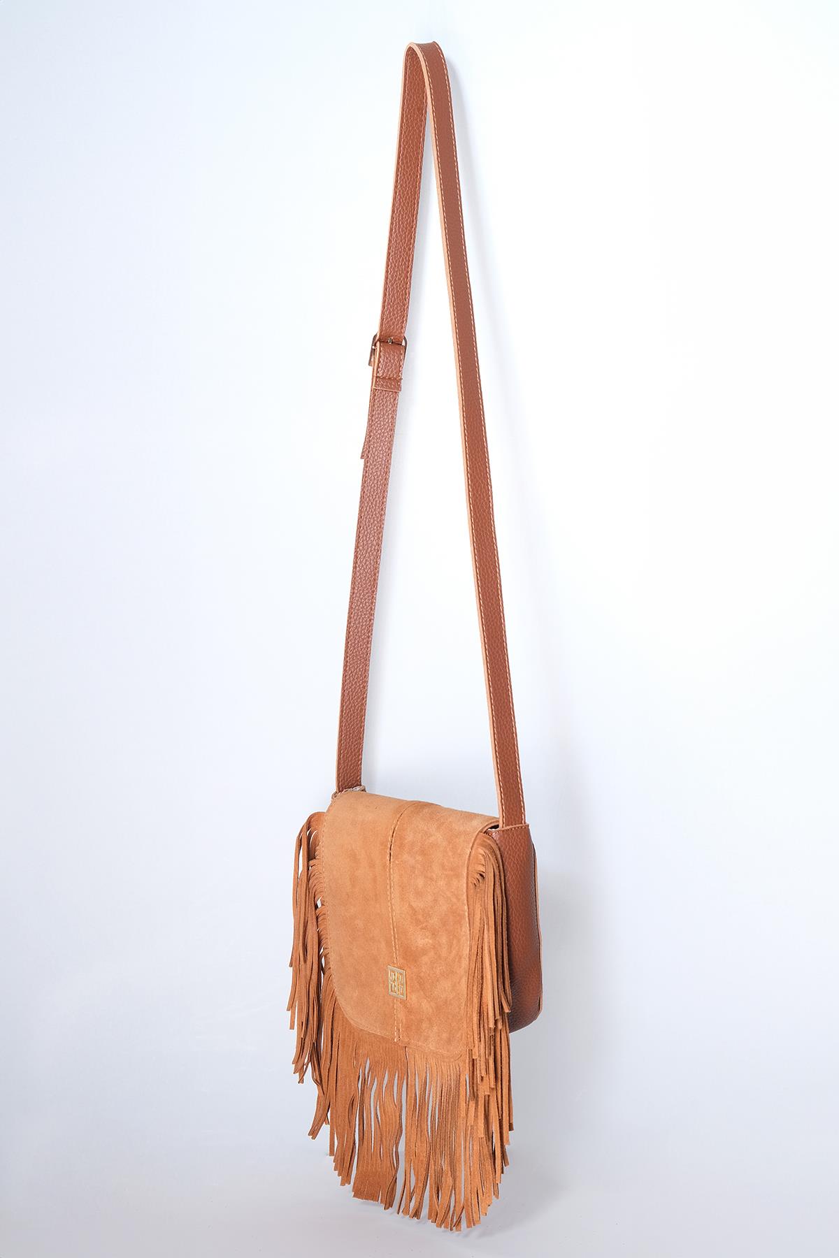 Mumlu Özel Kumaş Kolon Askılı Çift Saplı City Çanta