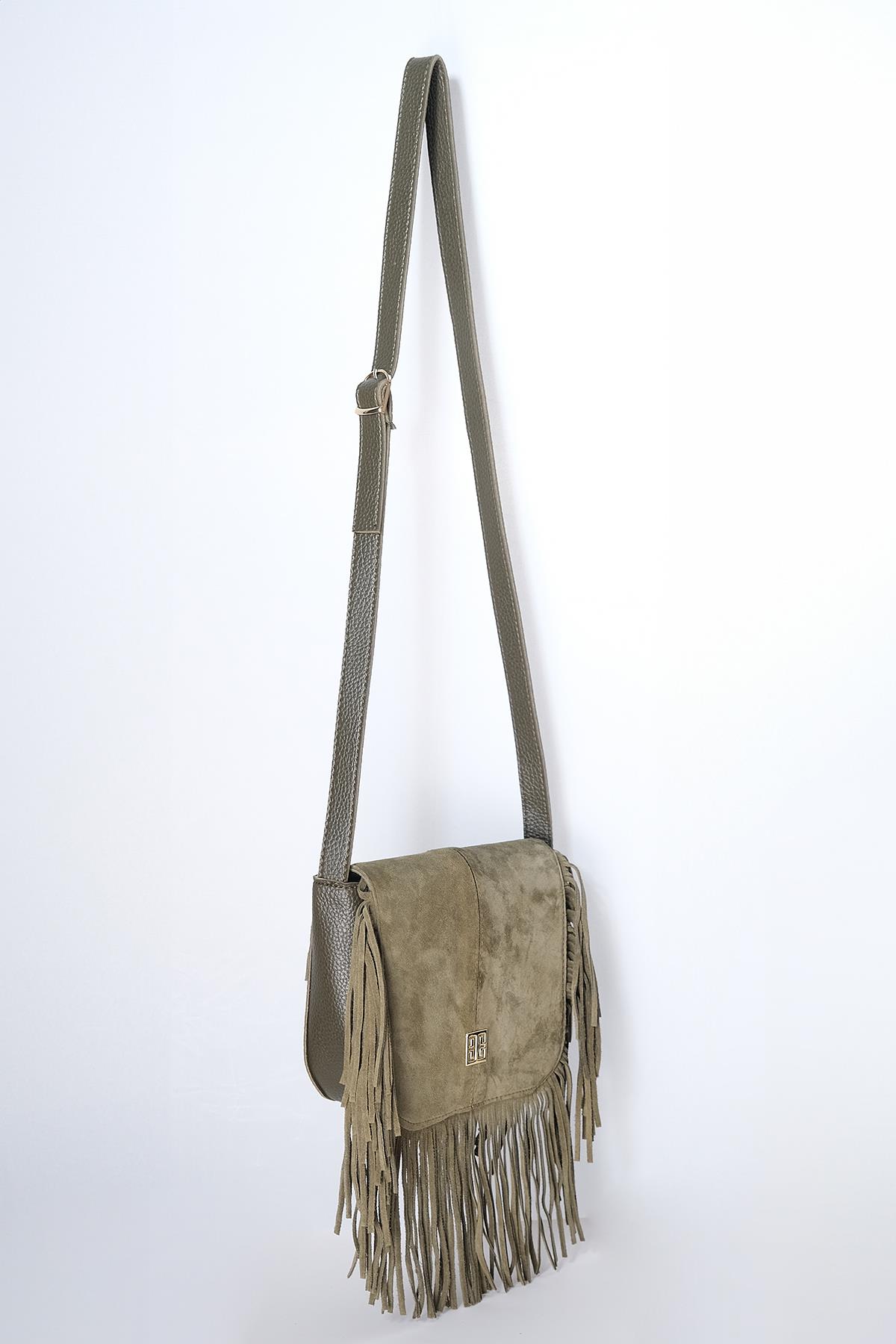 Mumlu Özel Kumaş Kolon Askılı Çift Saplı City Çanta