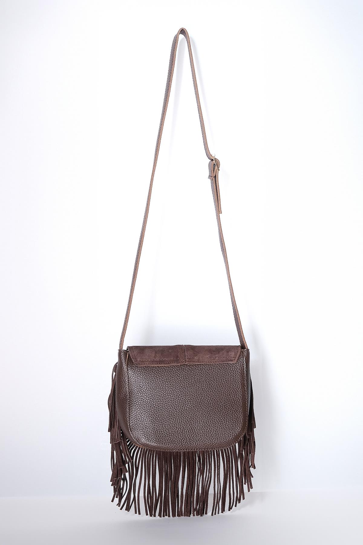 Mumlu Özel Kumaş Kolon Askılı Çift Saplı City Çanta