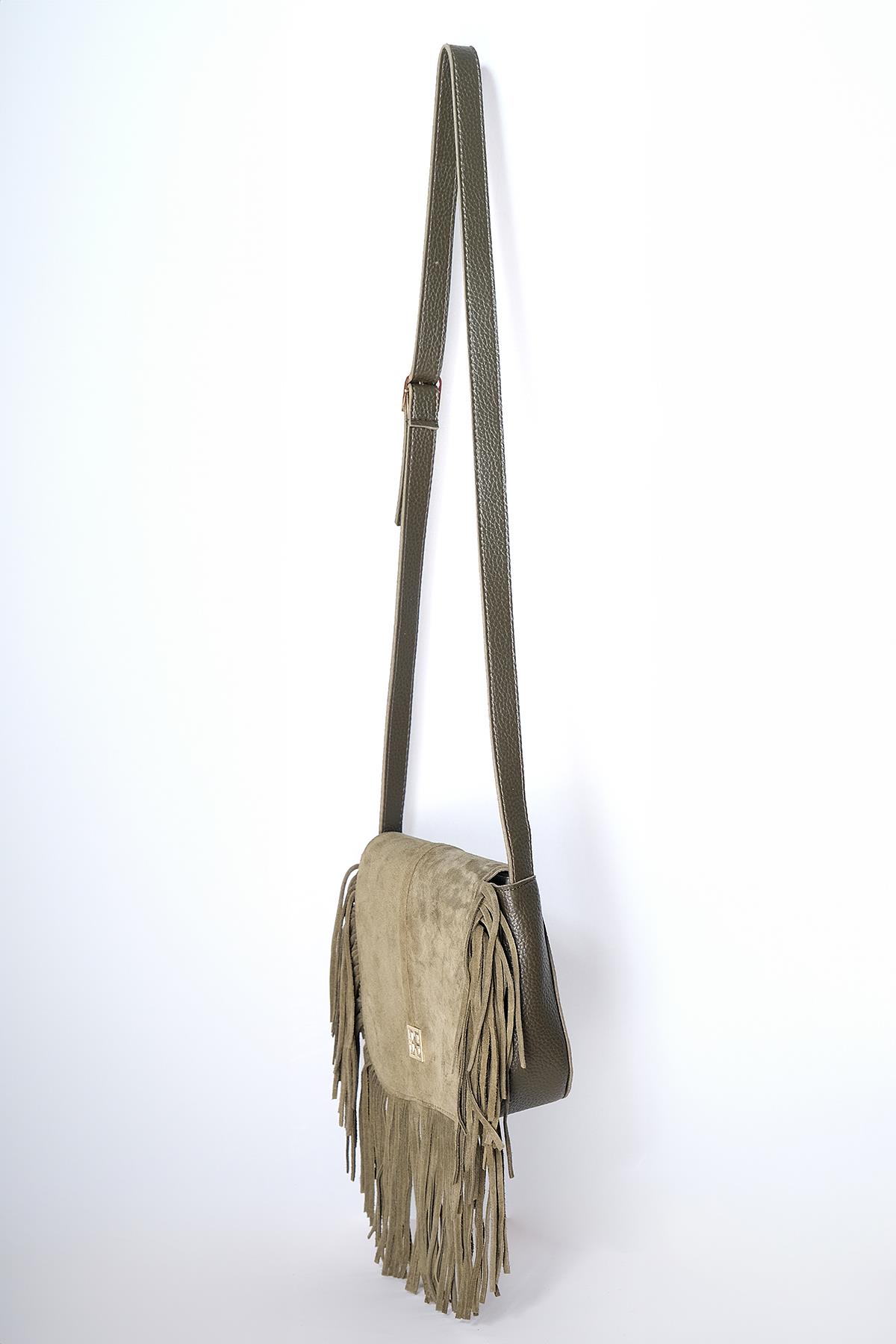 Mumlu Özel Kumaş Kolon Askılı Çift Saplı City Çanta