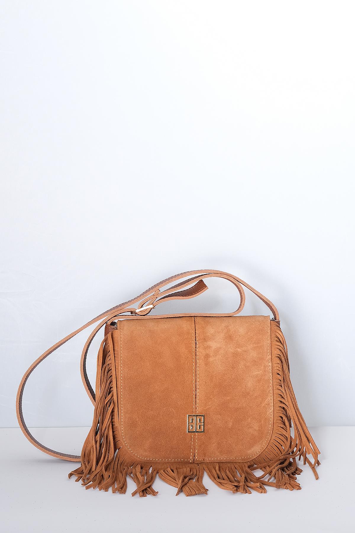 Mumlu Özel Kumaş Kolon Askılı Çift Saplı City Çanta