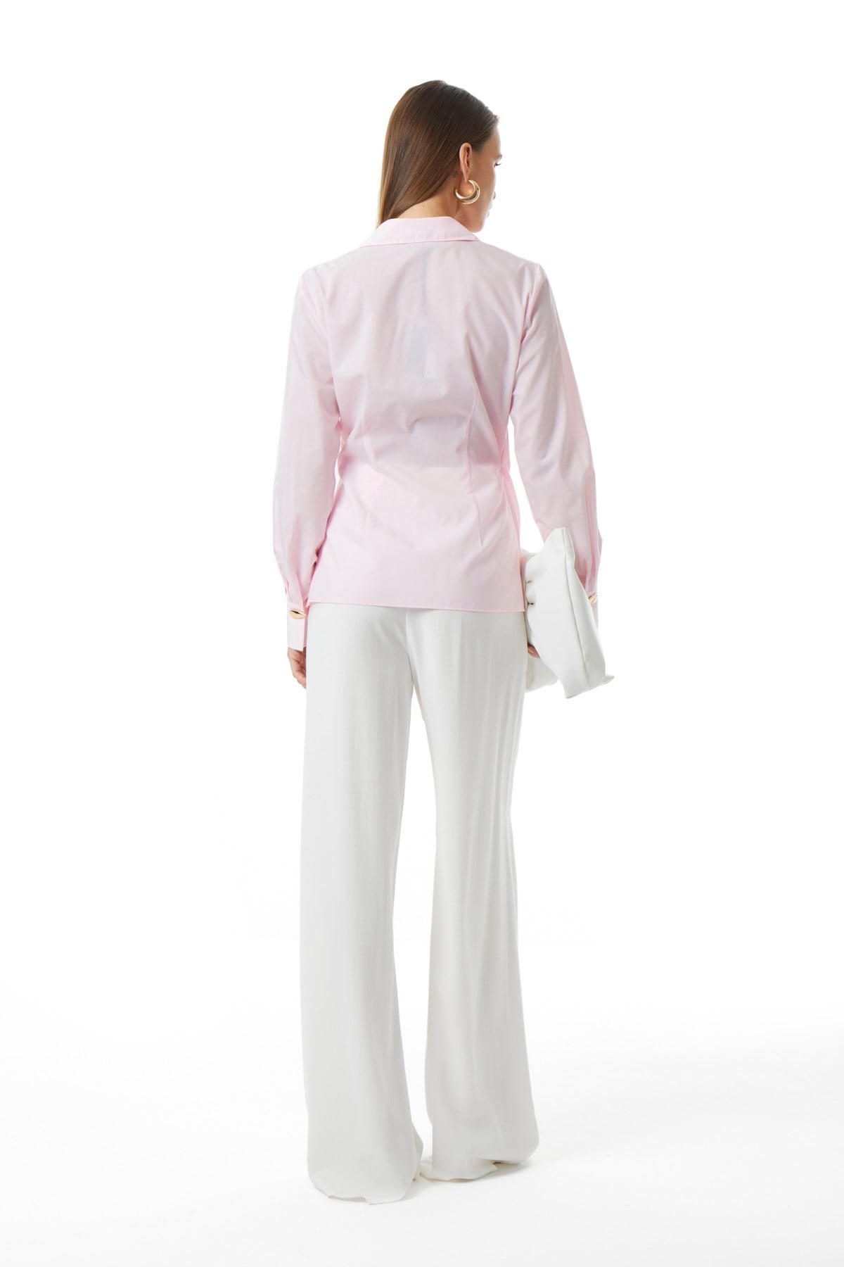 Önden Düğmeli Poplin Gömlek