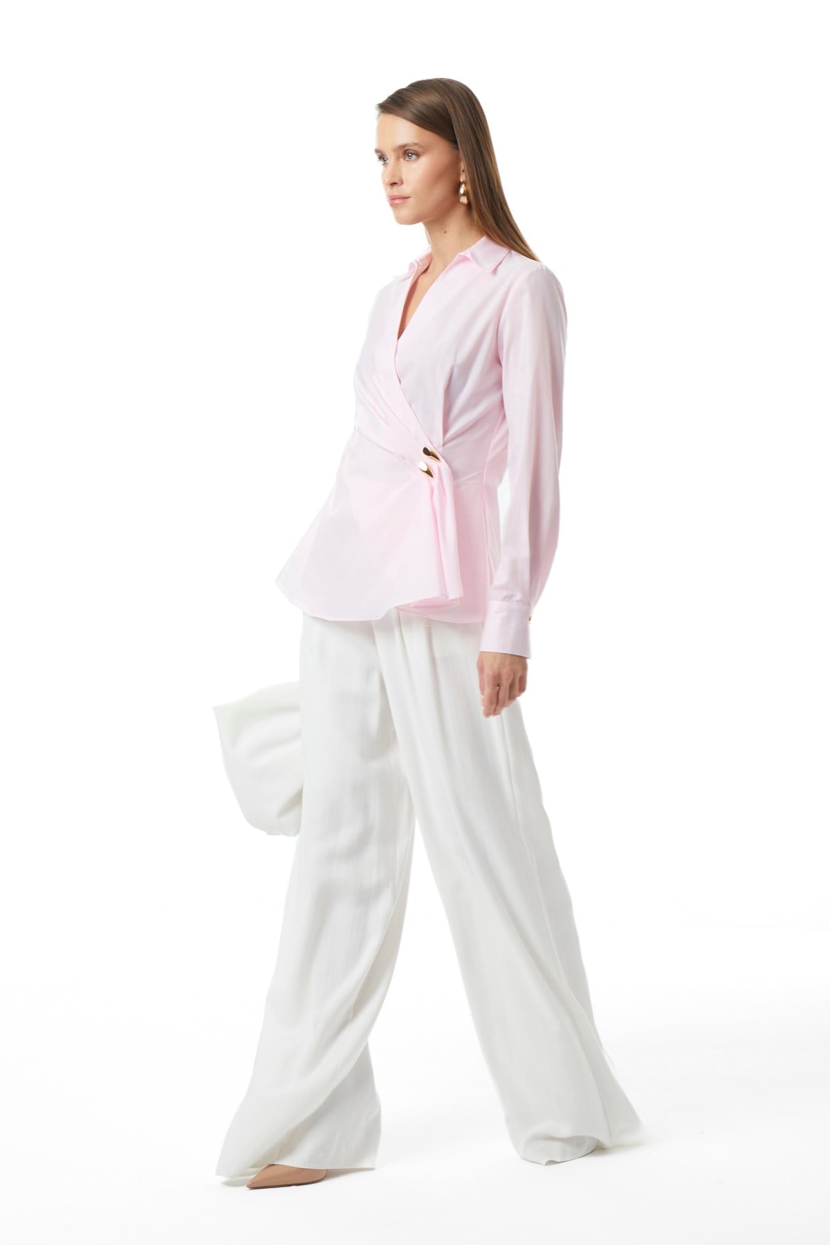 Önden Düğmeli Poplin Gömlek