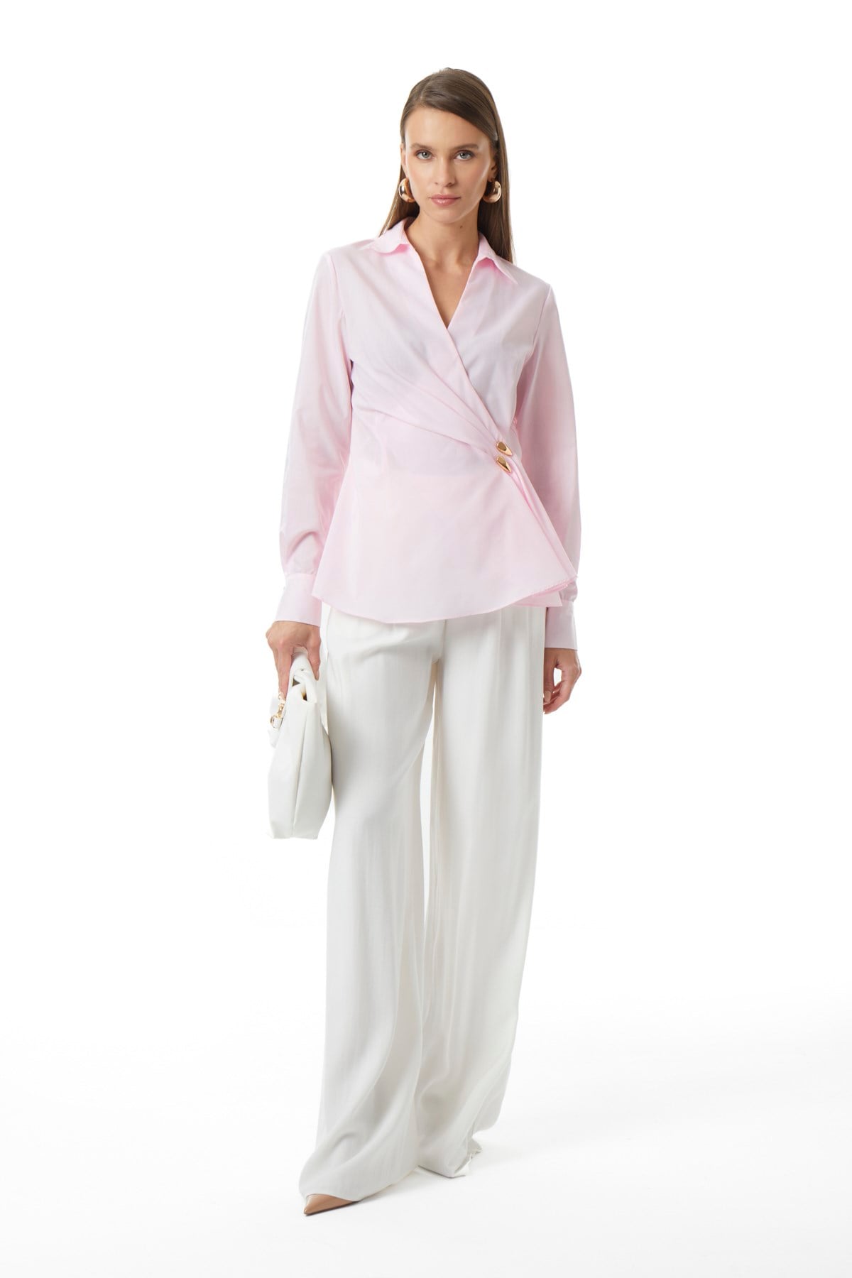 Önden Düğmeli Poplin Gömlek