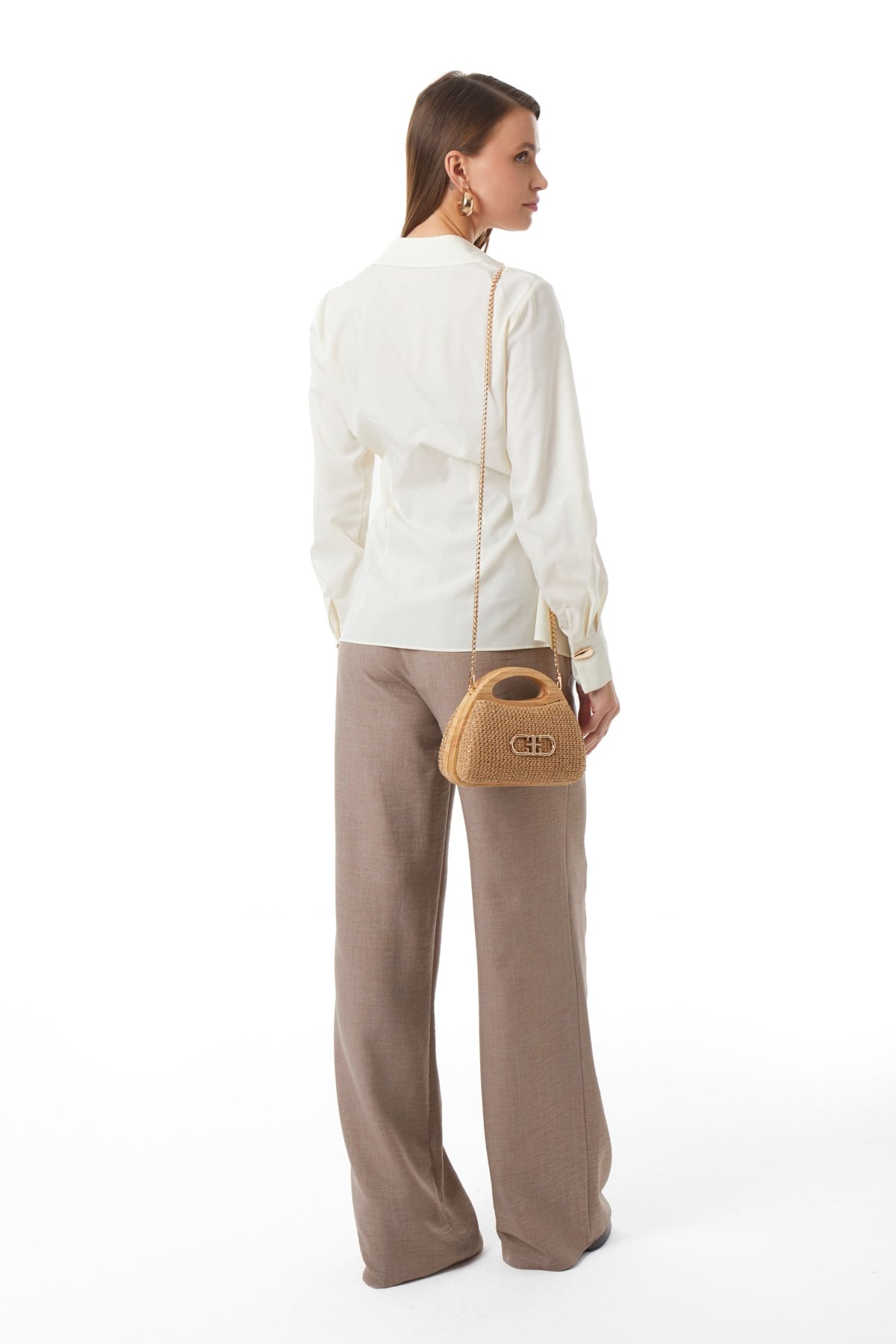 Önden Düğmeli Poplin Gömlek