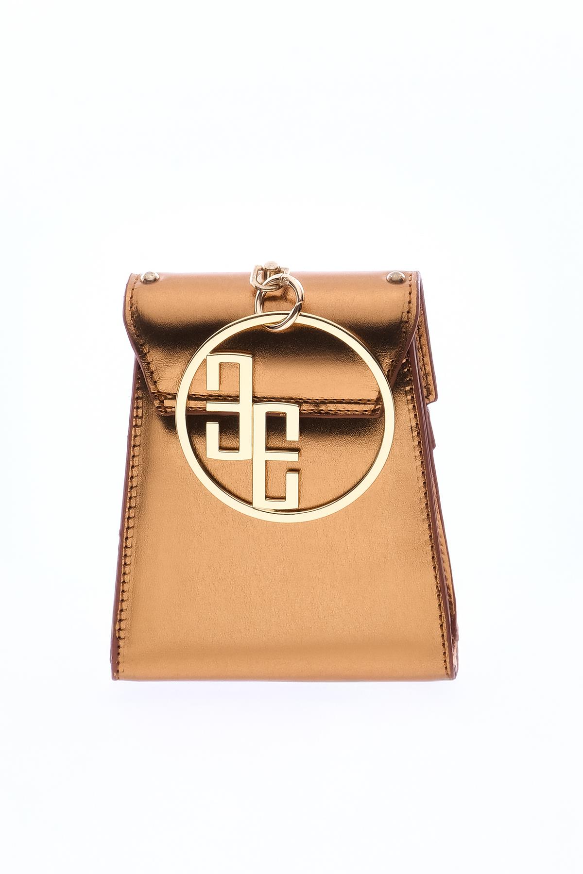 Parlak Deri Şık Tasarım Kadın Abiye Çanta