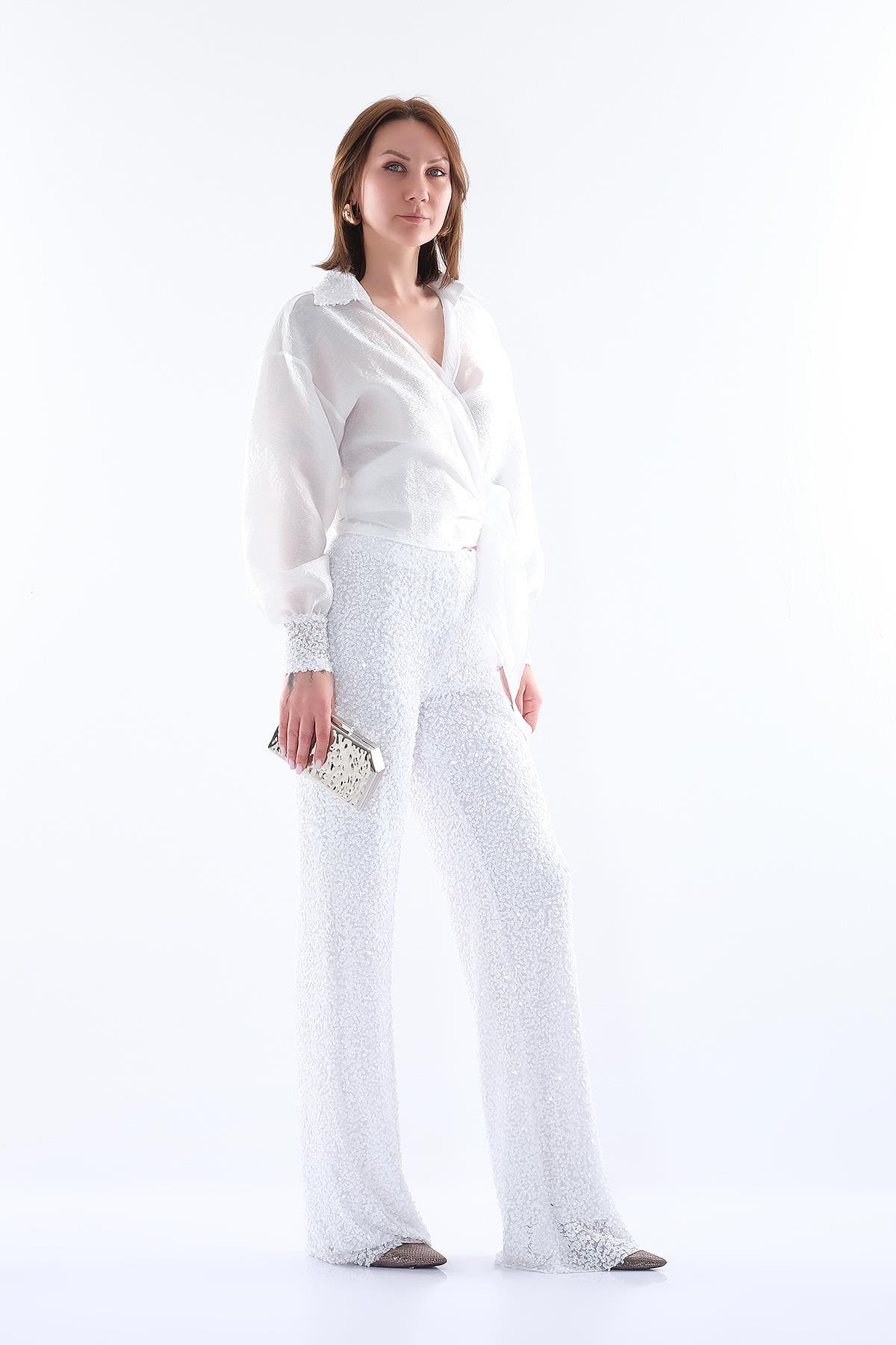 Payet Garnil Pantolon Bluz Takım