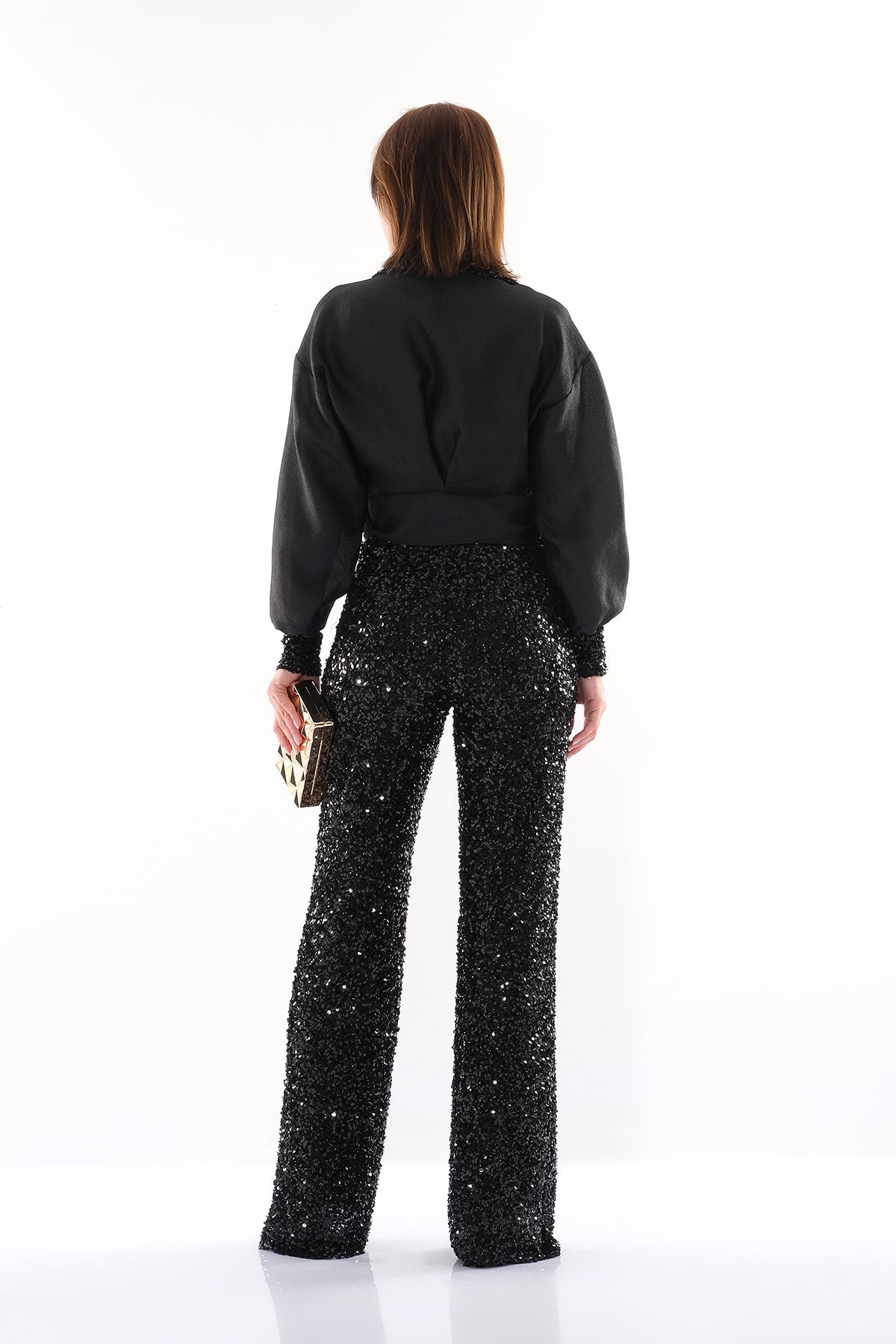 Payet Garnil Pantolon Bluz Takım