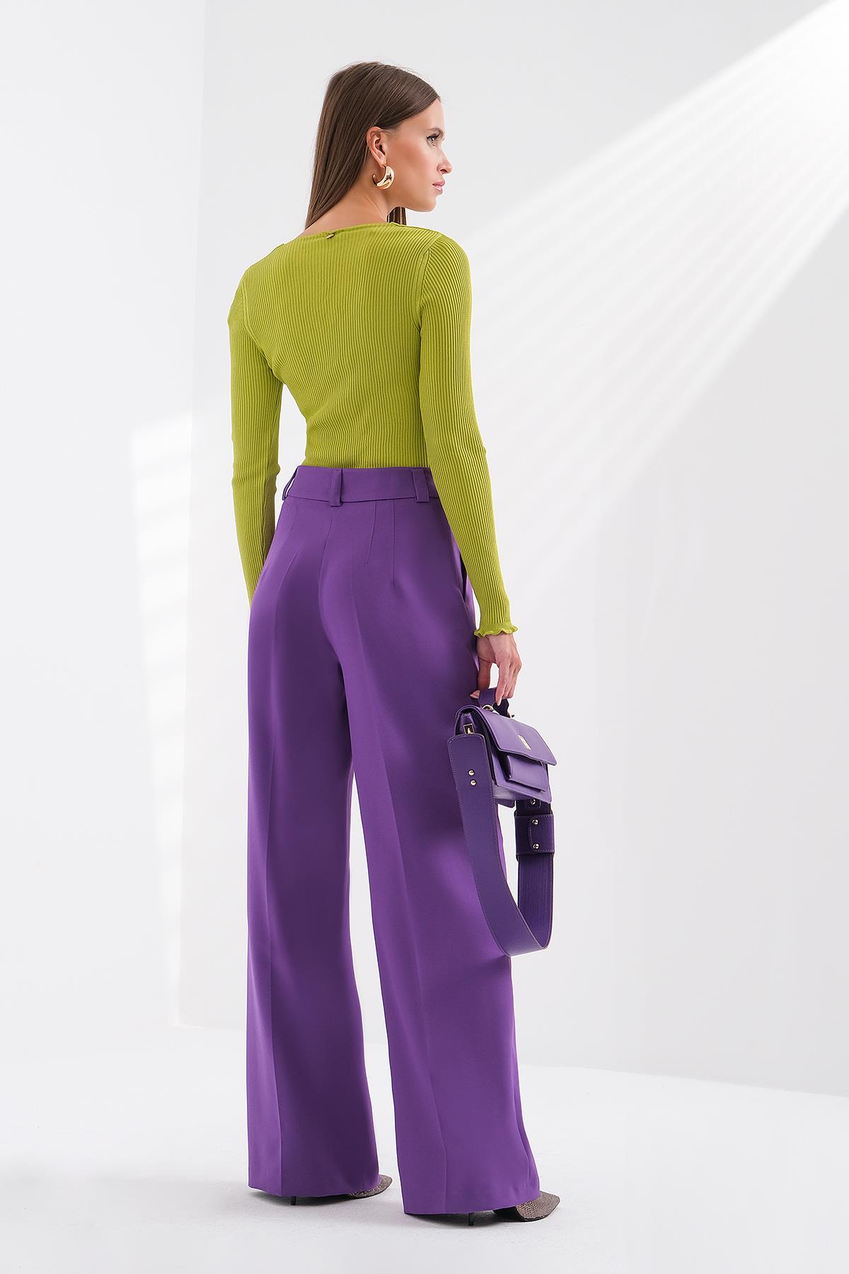 Pensli Yüksek Bel Bol Paça Pantolon