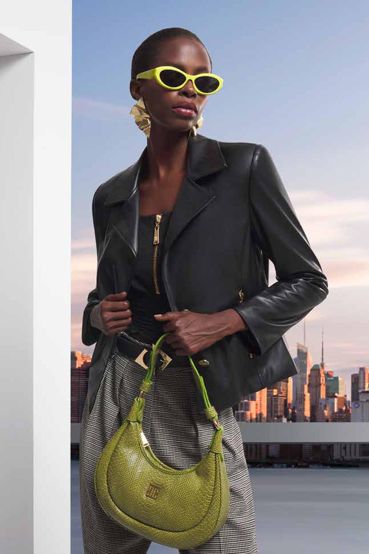 Piton Desenli Şık Omuz Çantası