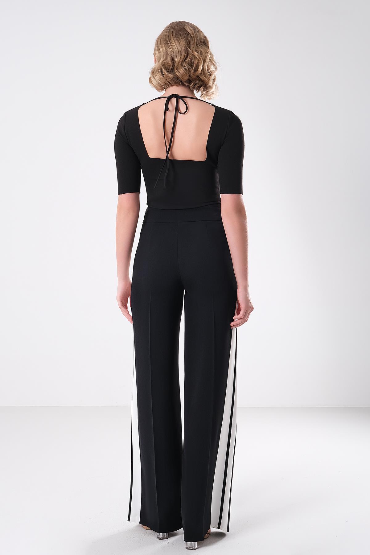 Renk Bloklu Pantolon