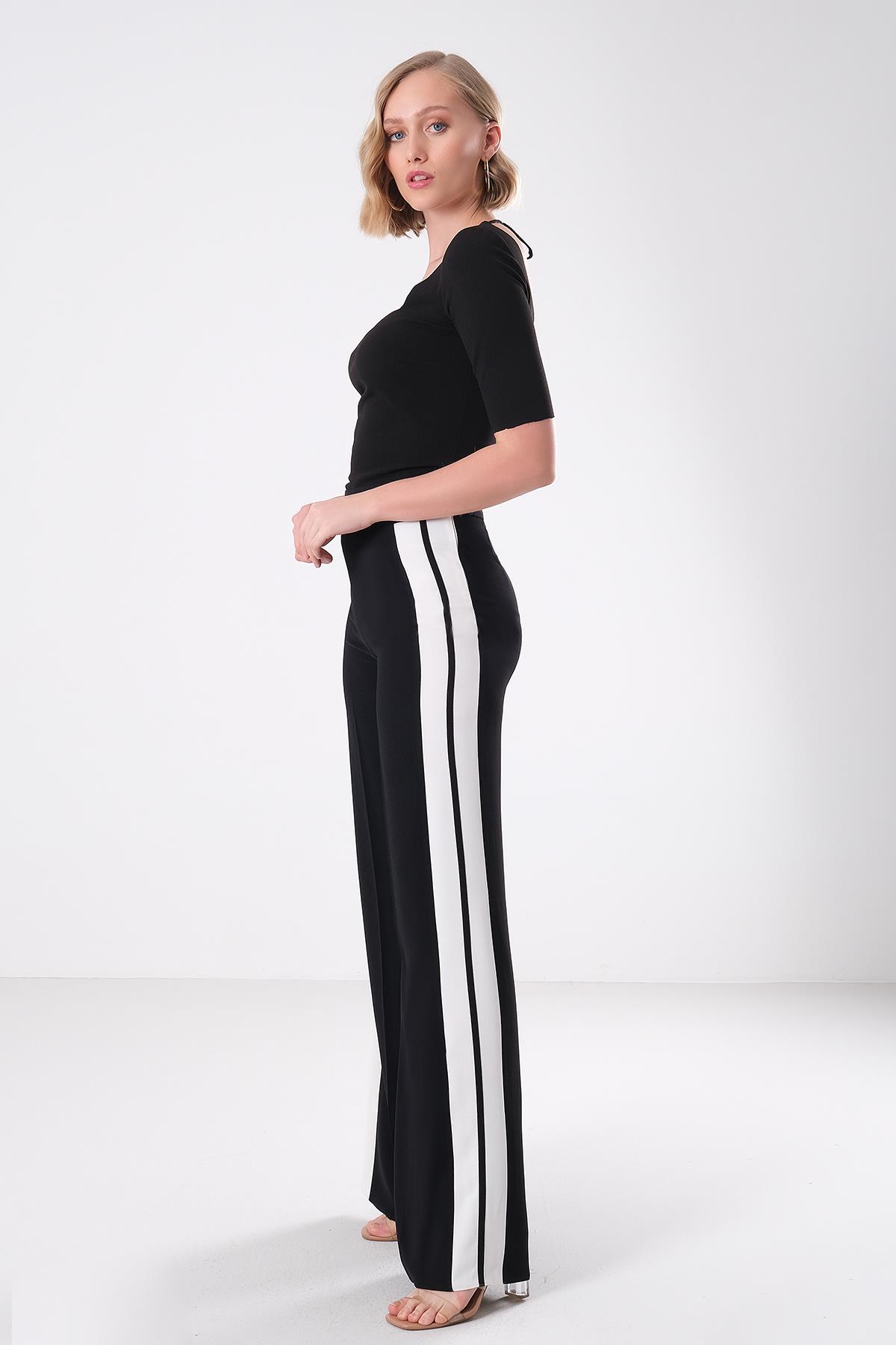 Renk Bloklu Pantolon