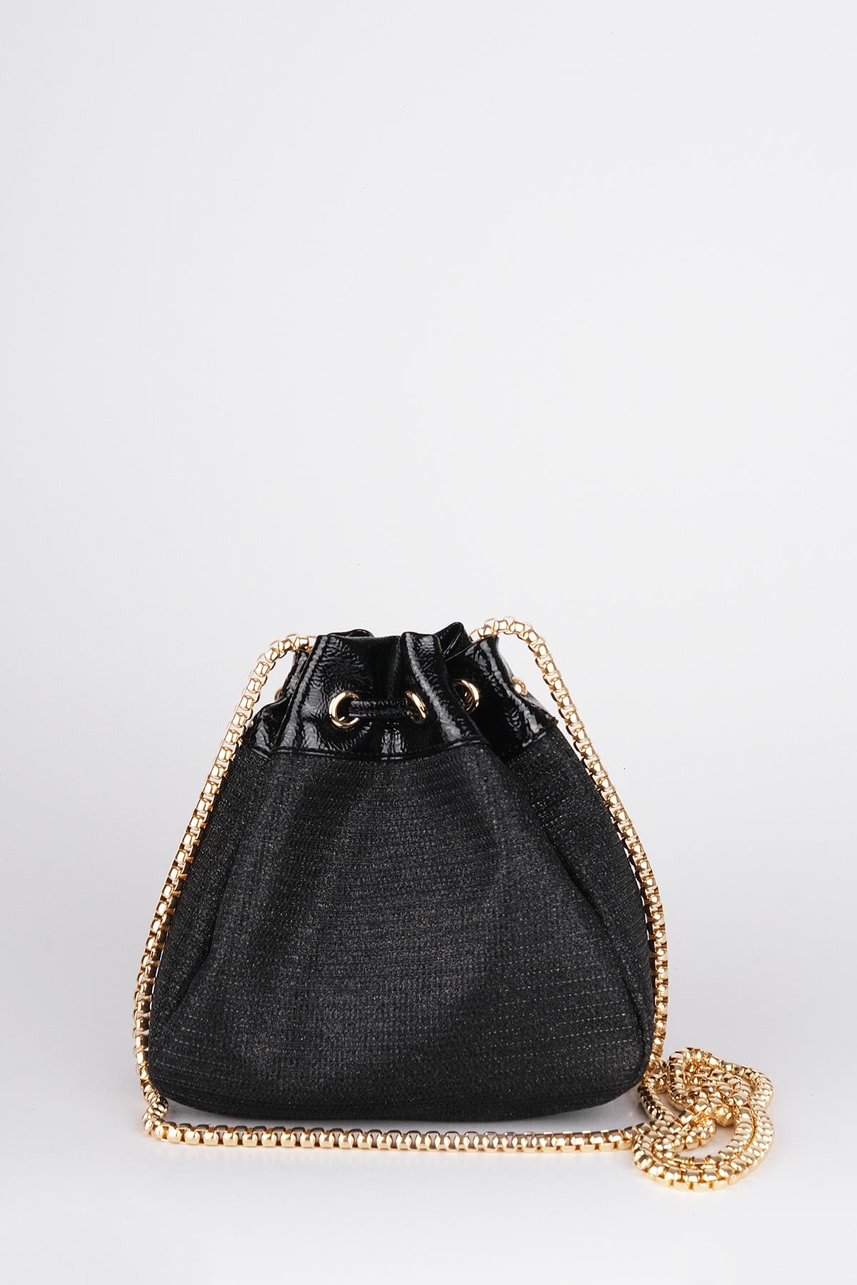 Simli Mini Bucket Çanta(Kampanyalı Ürün)