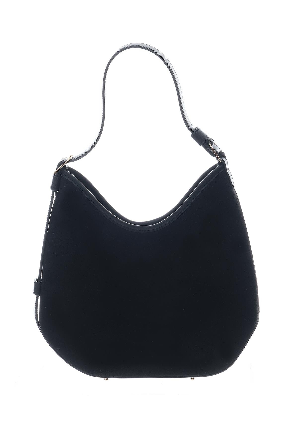 Süet Çapraz Kullanım Alternatifli Geniş Hacimli Omuz Çanta