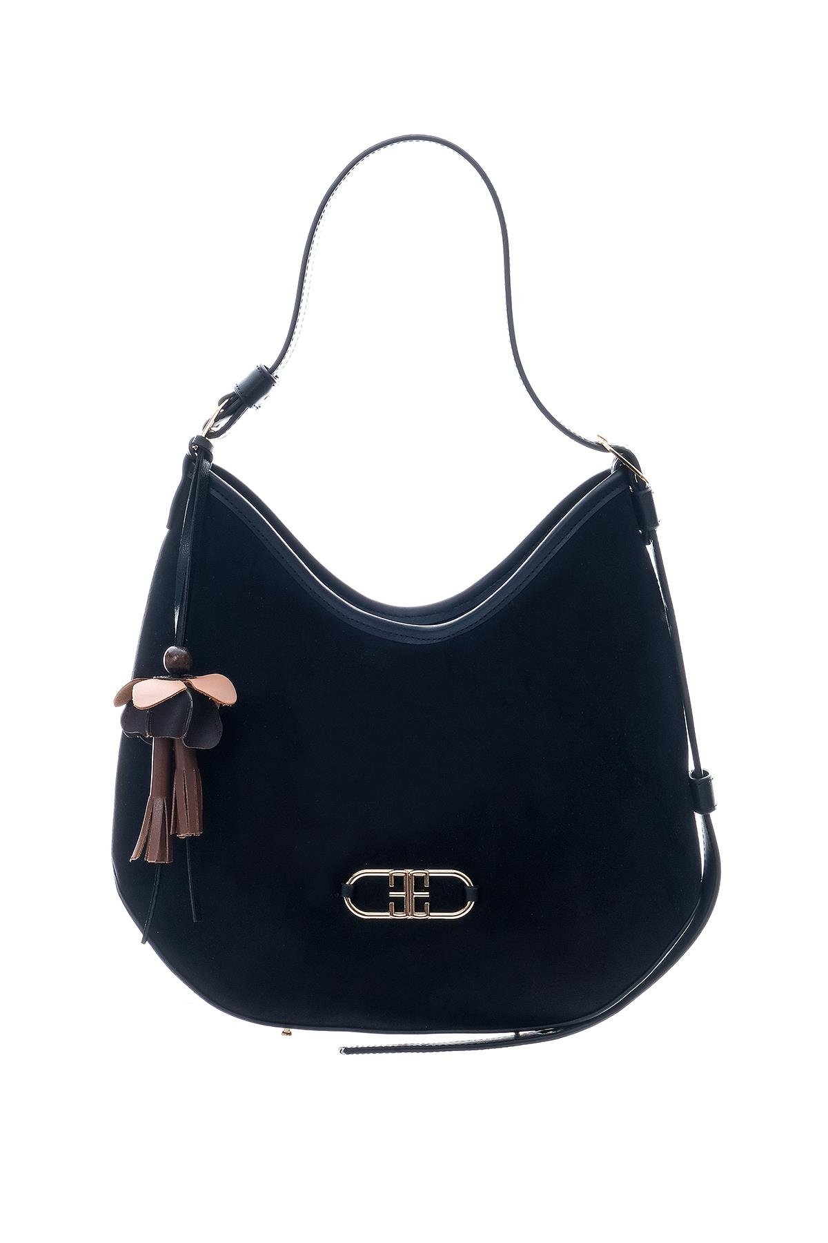 Süet Çapraz Kullanım Alternatifli Geniş Hacimli Omuz Çanta