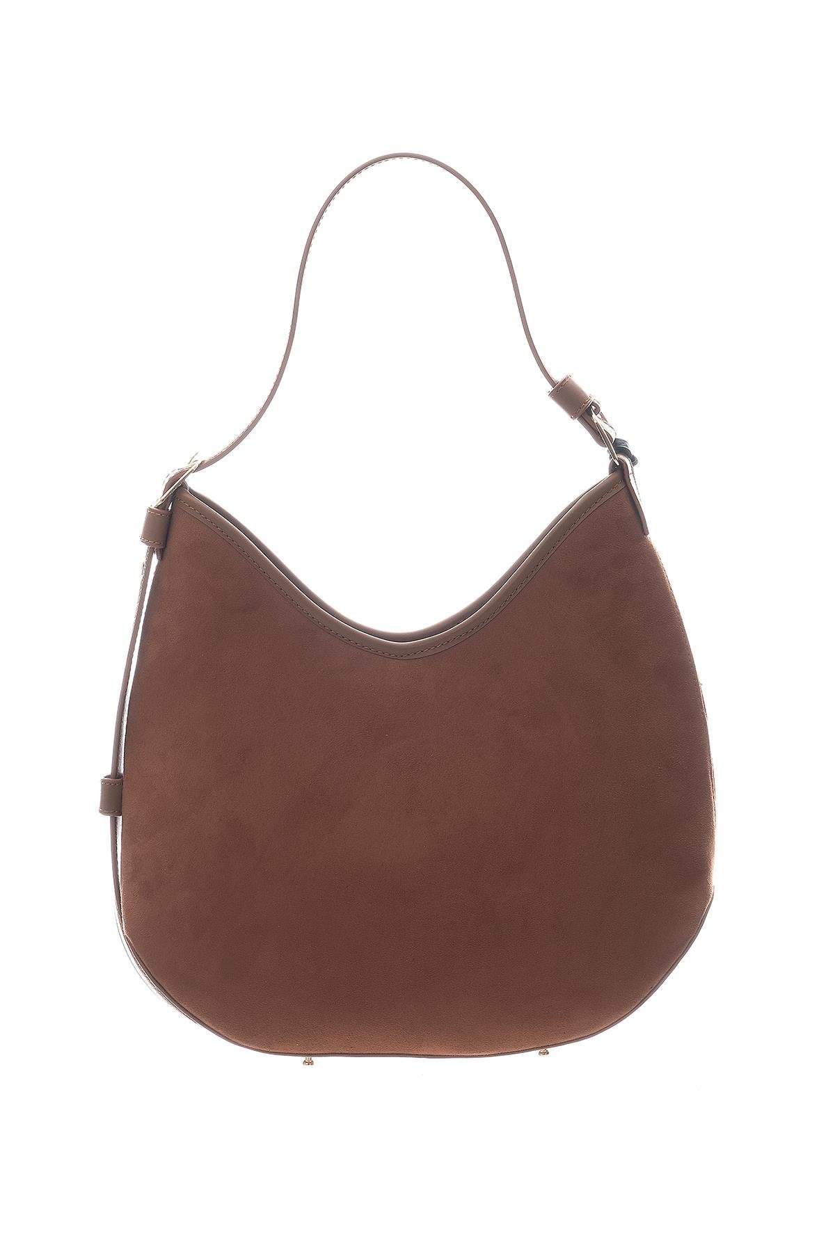 Süet Çapraz Kullanım Alternatifli Geniş Hacimli Omuz Çanta